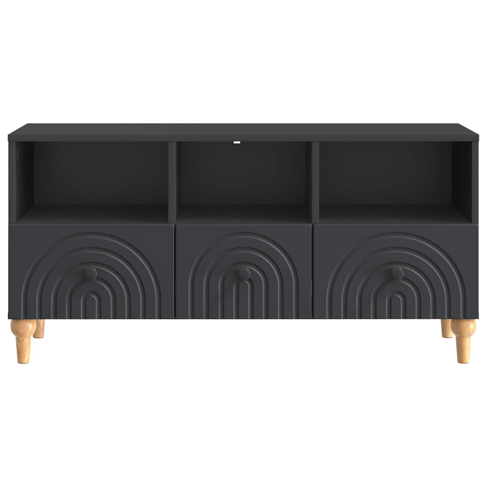 Meuble TV Noir 102 x 34,5 x 50 cm Bois d’ingénierie - XIOS