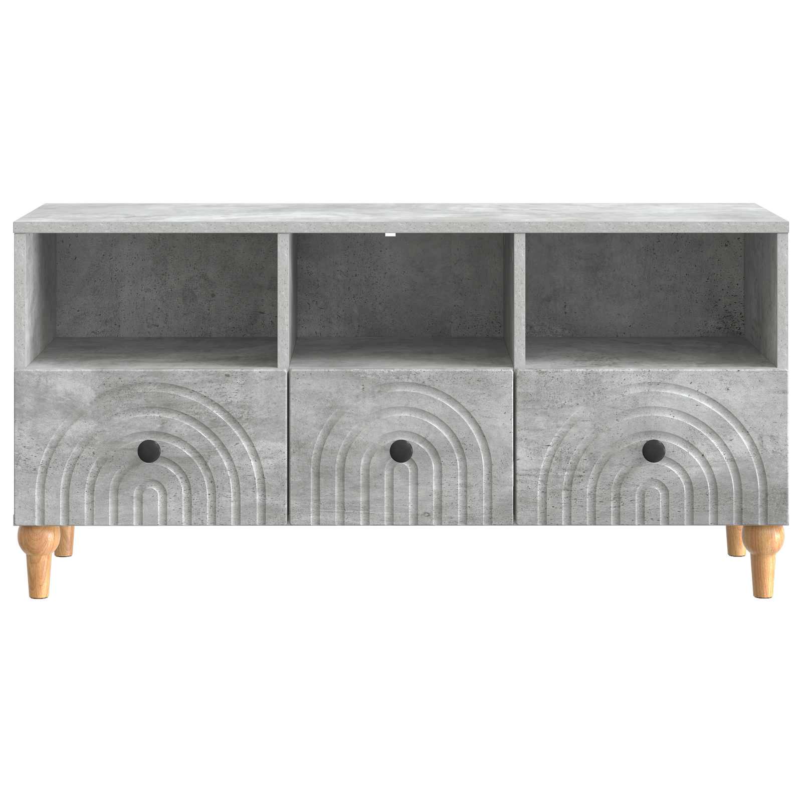 Meuble TV Gris Béton 102 x 34,5 x 50 cm Bois d’ingénierie - XIOS