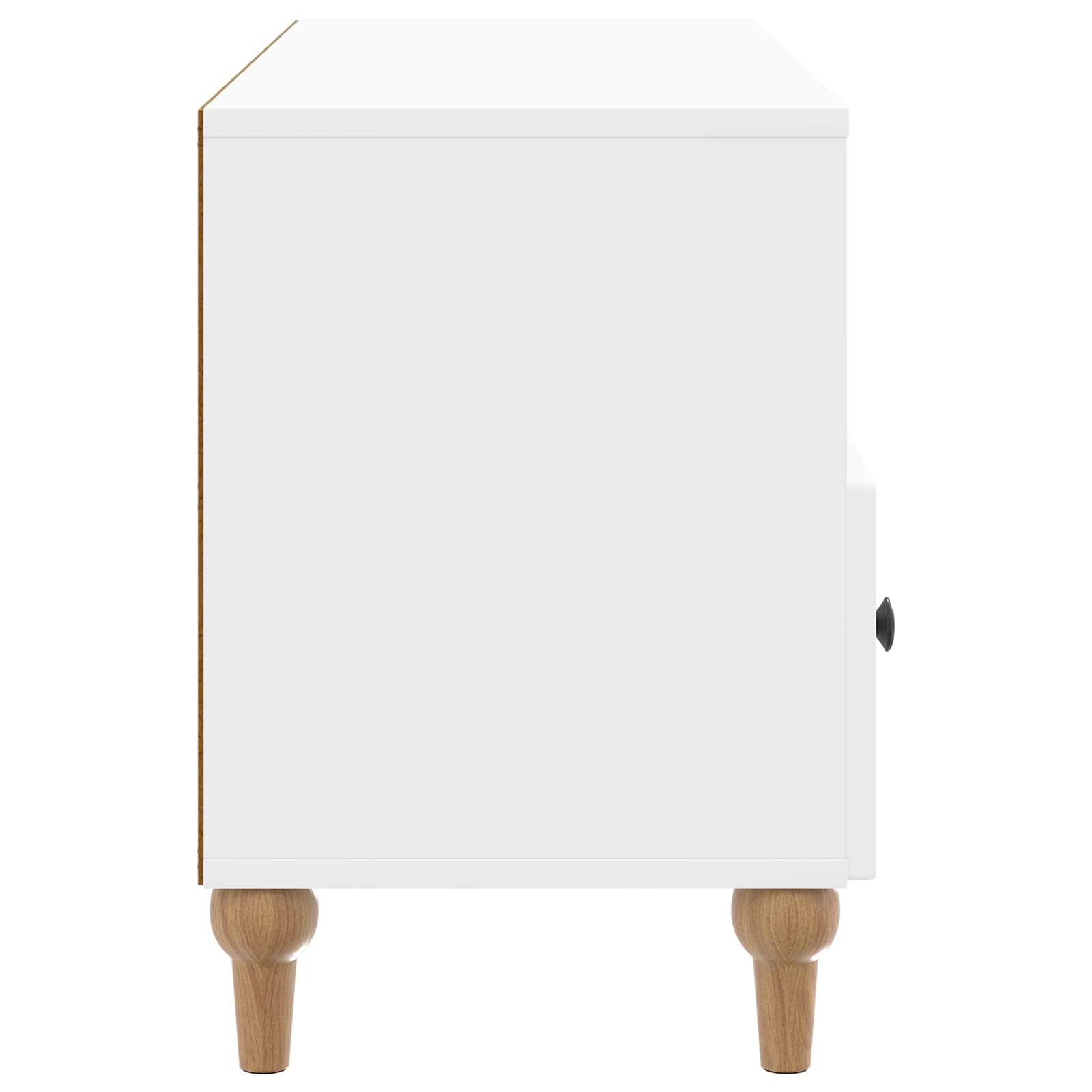Meuble TV Blanc Brillant 102 x 34,5 x 50 cm Bois d’ingénierie - XIOS