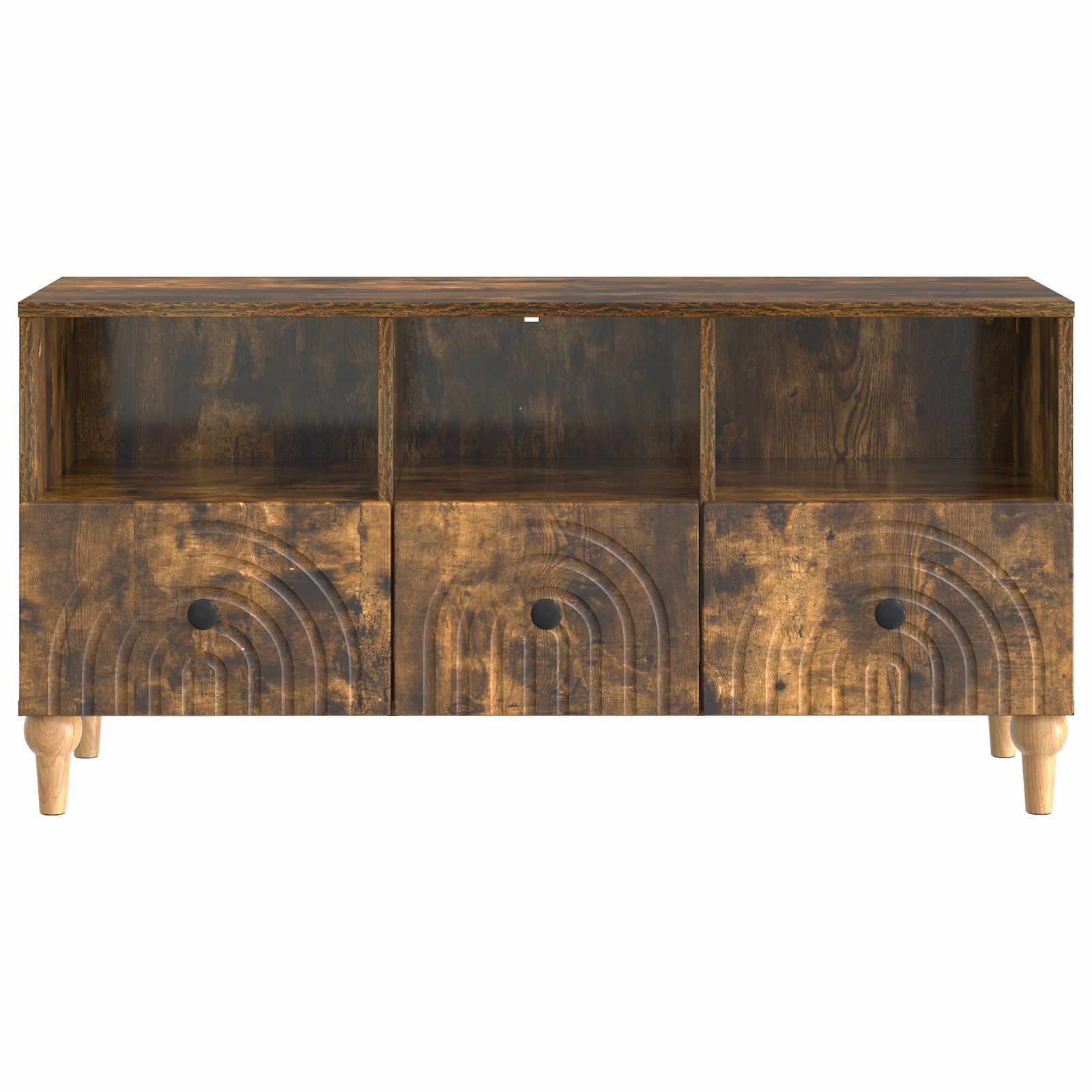 Meuble TV Chêne Fumé 102 x 34,5 x 50 cm Bois d’ingénierie - XIOS