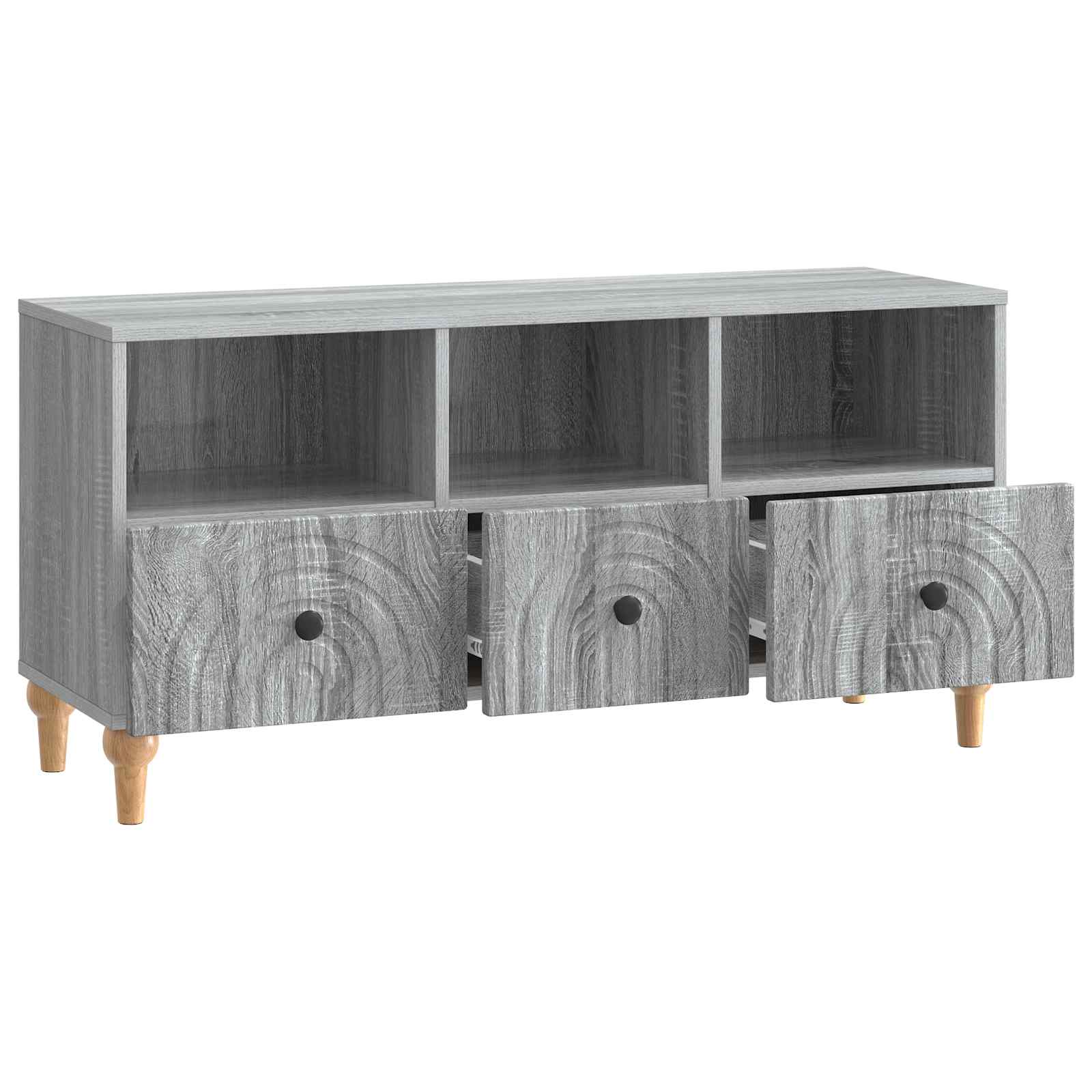 Meuble TV Gris Sonoma 102 x 34,5 x 50 cm Bois d’ingénierie - XIOS