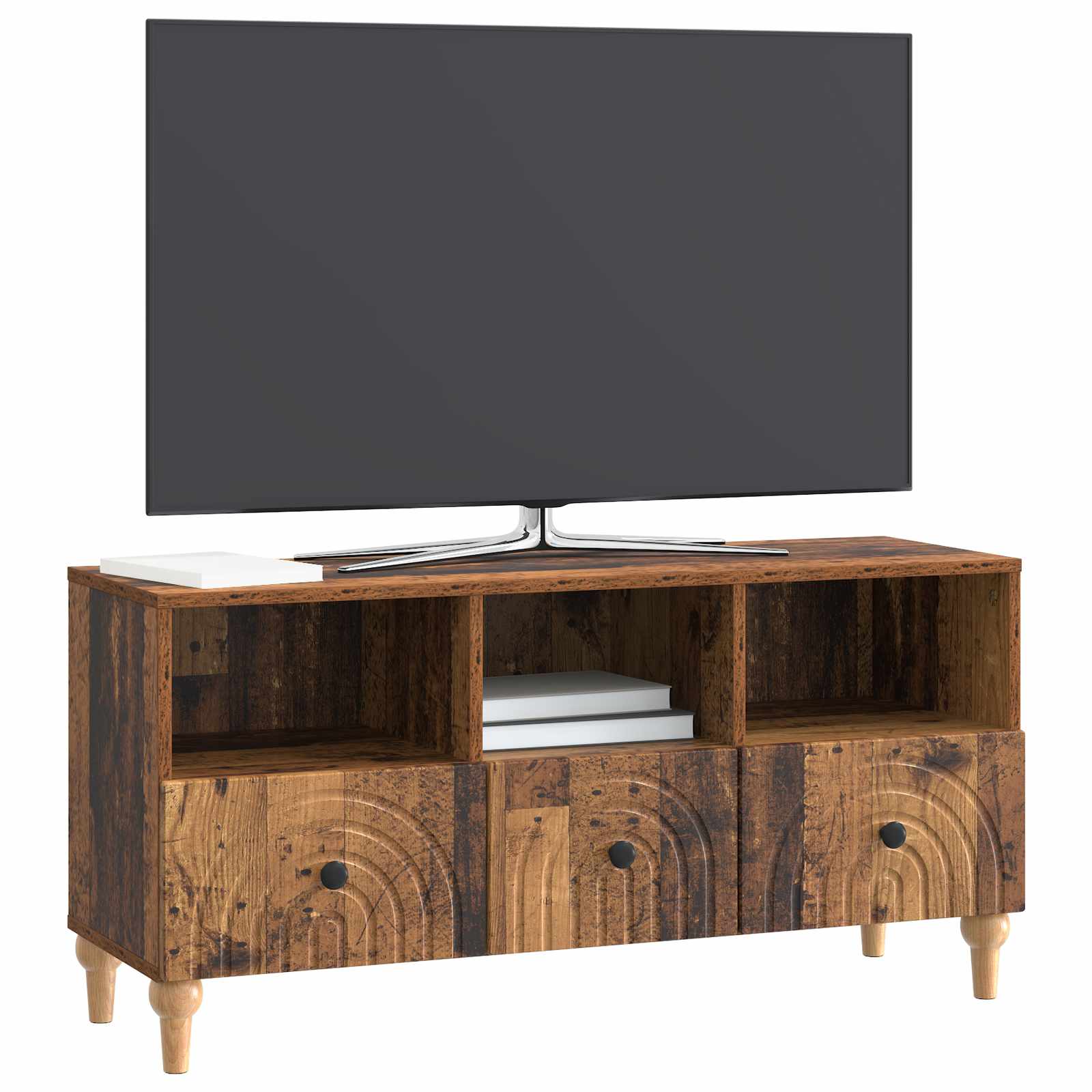 Meuble TV Bois ancien 102 x 34,5 x 50 cm Bois d’ingénierie - XIOS