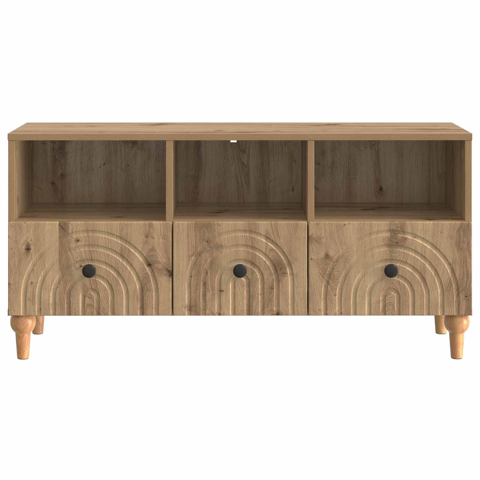 Meuble TV Chêne Artisanal 102 x 34,5 x 50 cm Bois d’ingénierie - XIOS