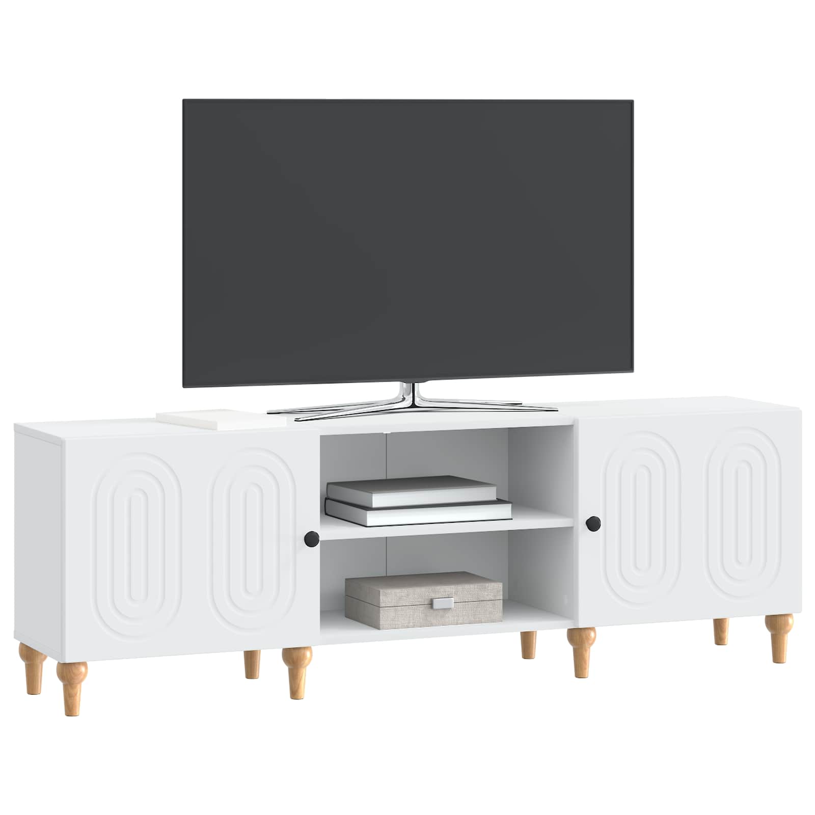 Meuble TV Blanc 150 x 31 x 50 cm Bois d'ingénierie - XIOS