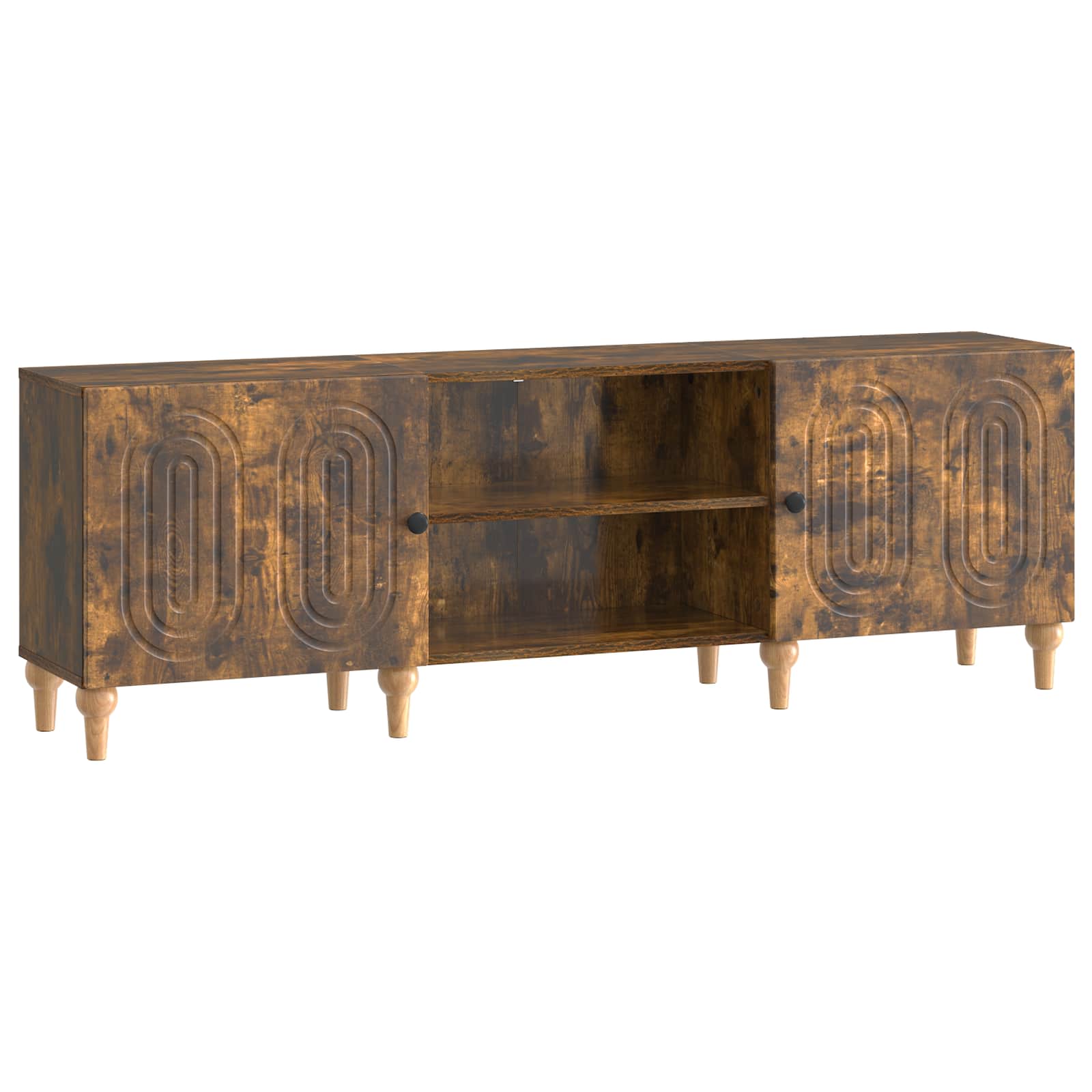 Meuble TV Chêne fumé 150 x 31 x 50 cm Bois d'ingénierie - XIOS