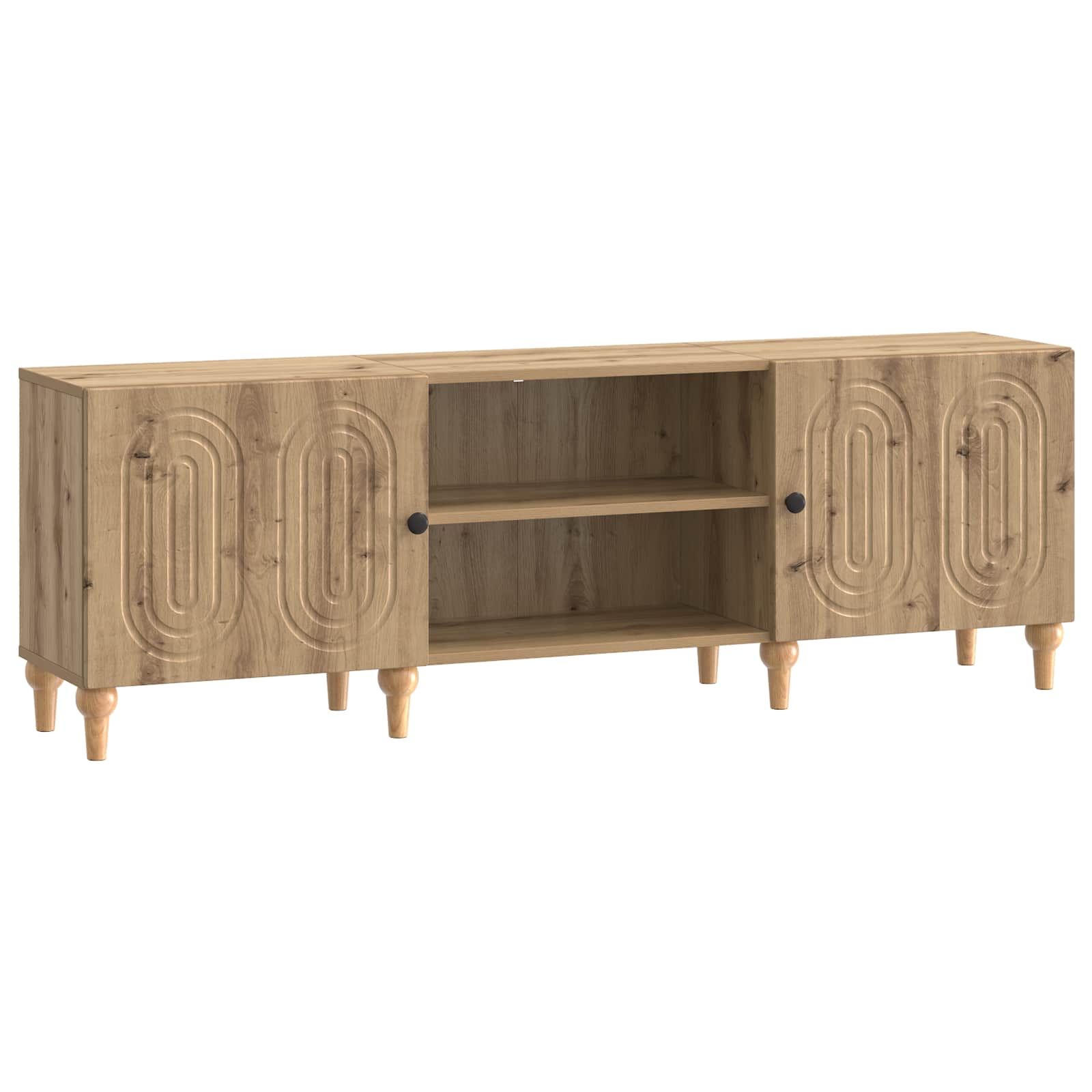 Meuble TV Chêne artisanal 150 x 31 x 50 cm Bois d'ingénierie - XIOS