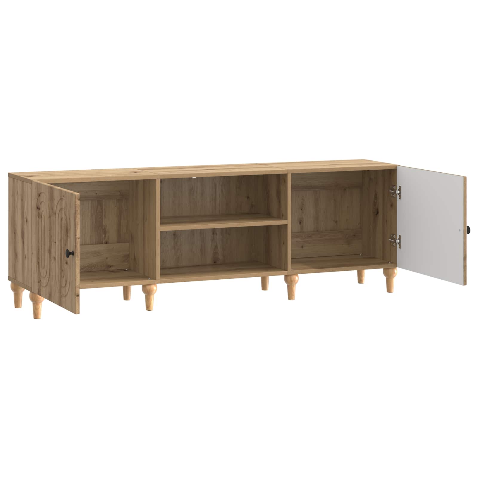 Meuble TV Chêne artisanal 150 x 31 x 50 cm Bois d'ingénierie - XIOS