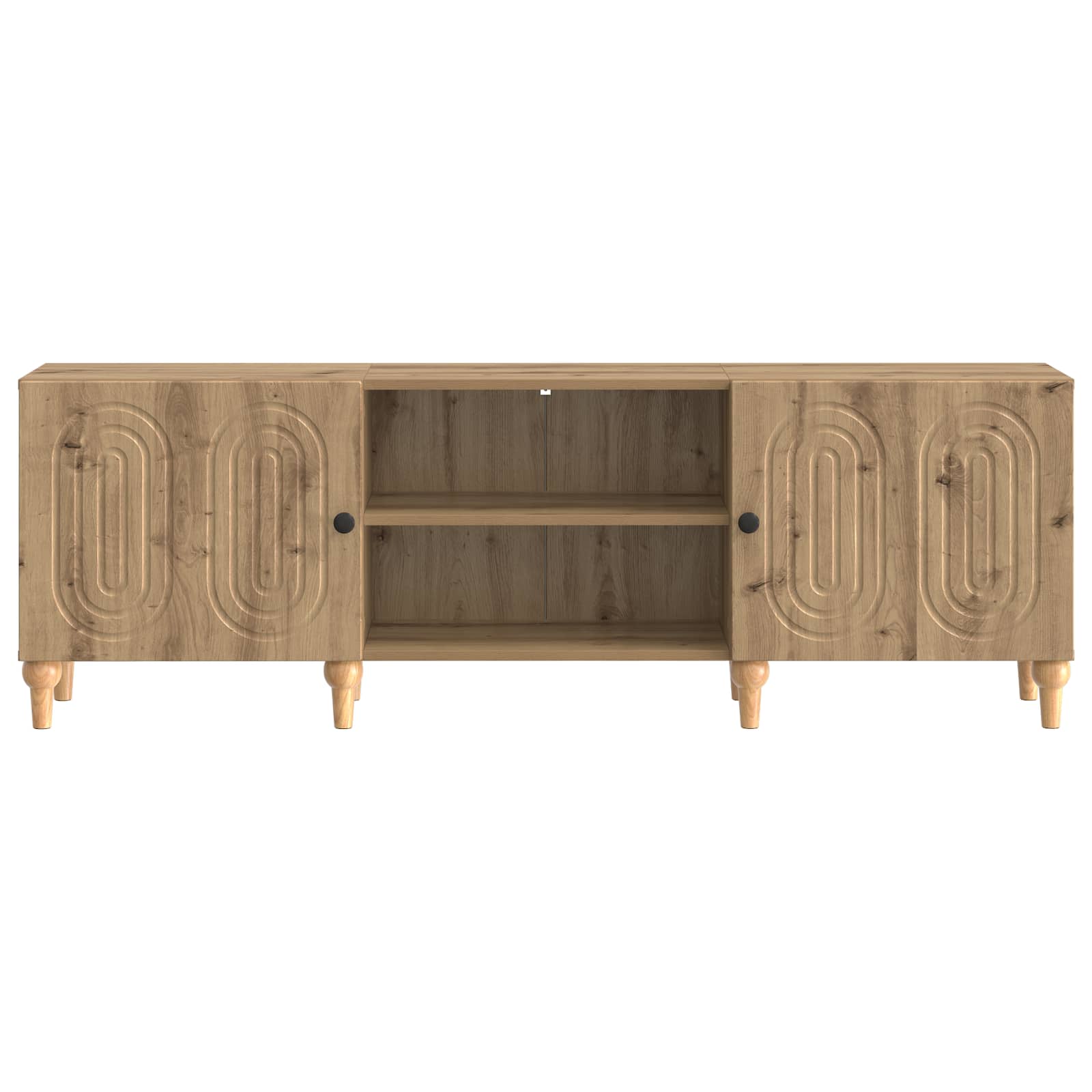 Meuble TV Chêne artisanal 150 x 31 x 50 cm Bois d'ingénierie - XIOS
