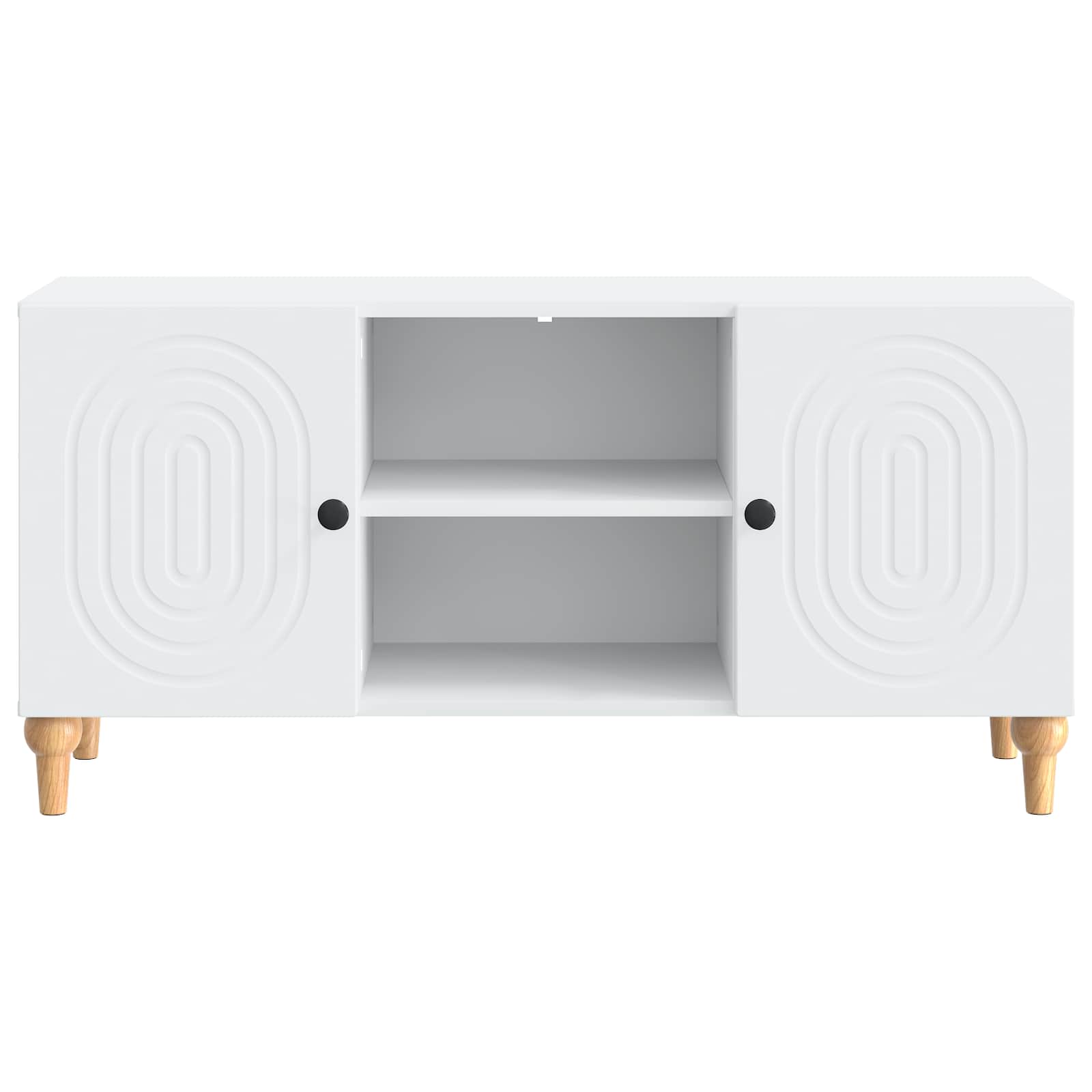 Meuble TV Blanc 102 x 34,5 x 50 cm Bois d'ingénierie - XIOS