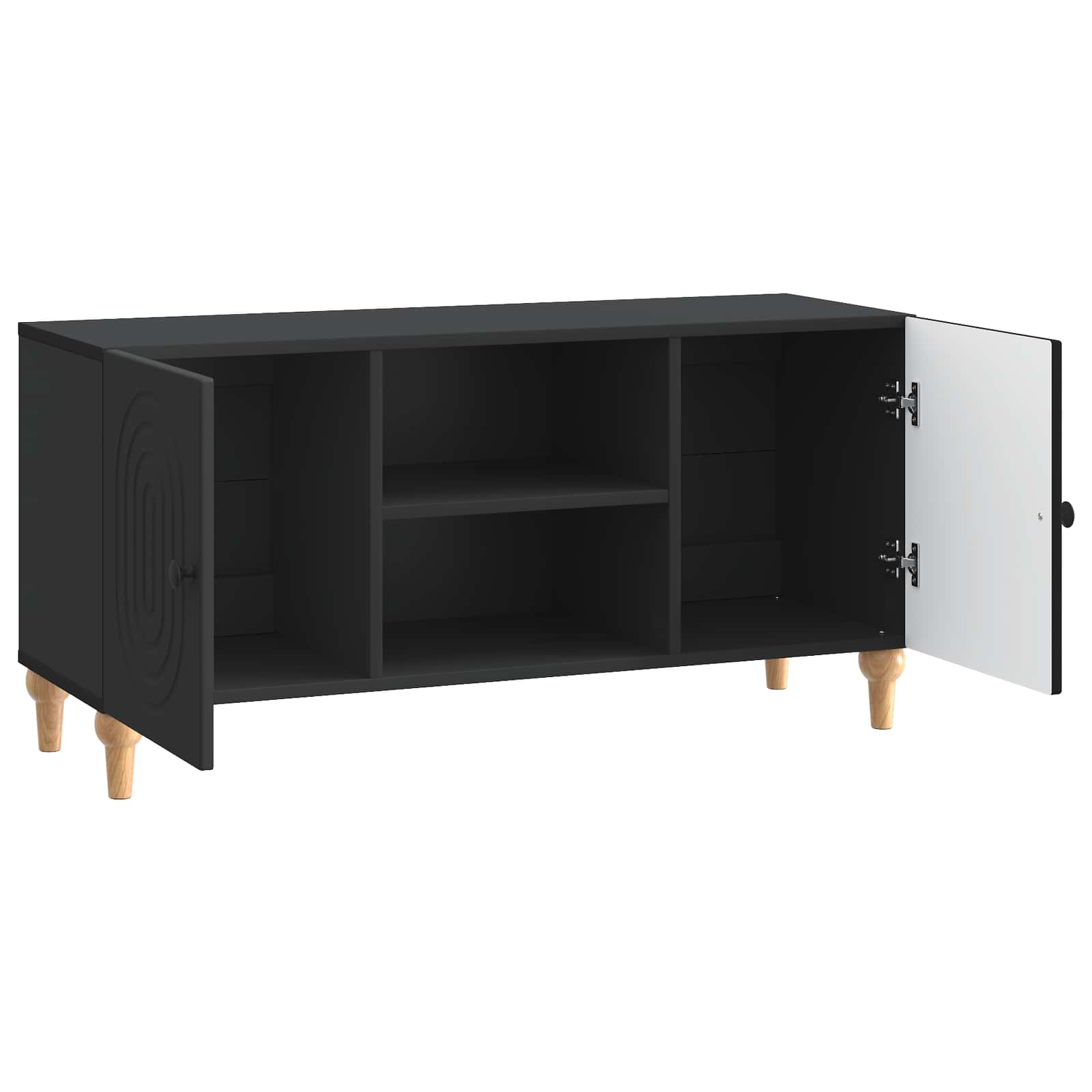 Meuble TV Noir 102 x 34,5 x 50 cm Bois d'ingénierie - XIOS