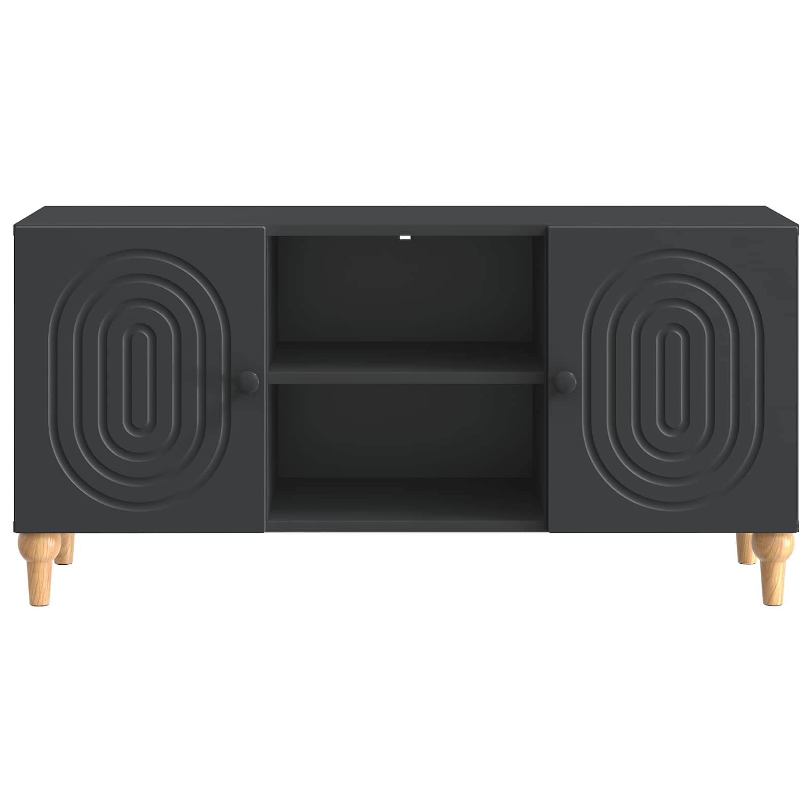 Meuble TV Noir 102 x 34,5 x 50 cm Bois d'ingénierie - XIOS