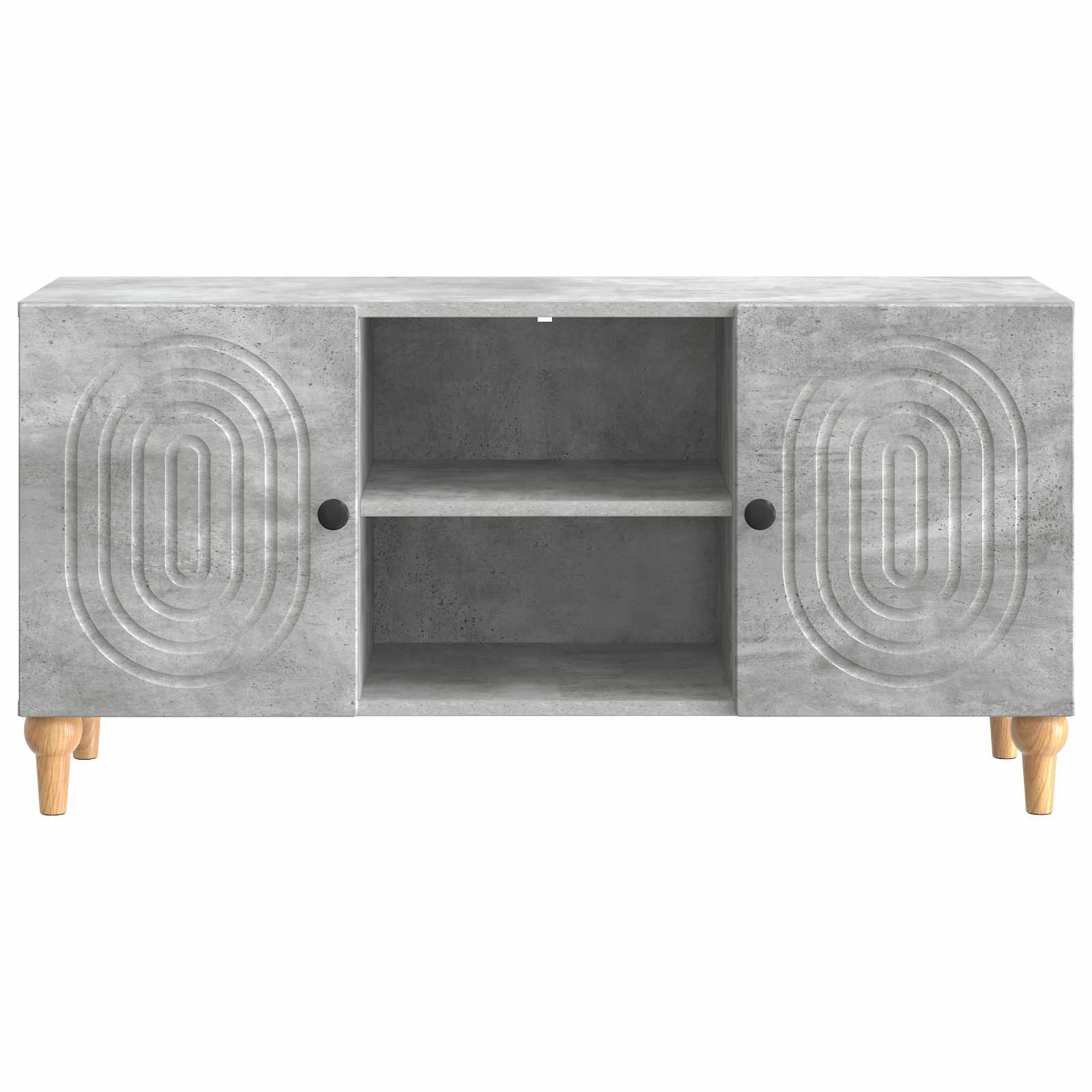 Meuble TV Gris béton 102 x 34,5 x 50 cm Bois d'ingénierie - XIOS