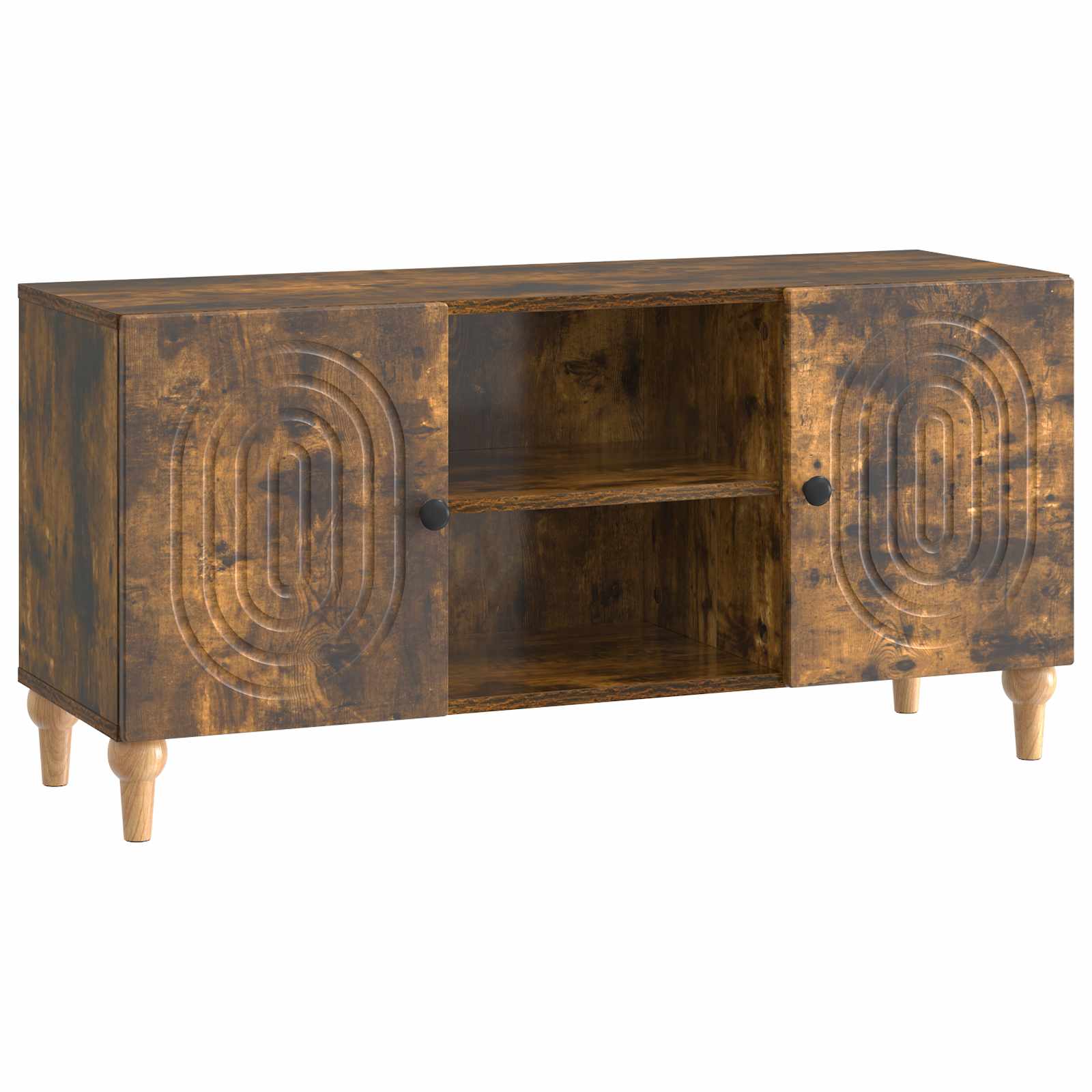 Meuble TV Chêne fumé 102 x 34,5 x 50 cm Bois d'ingénierie - XIOS