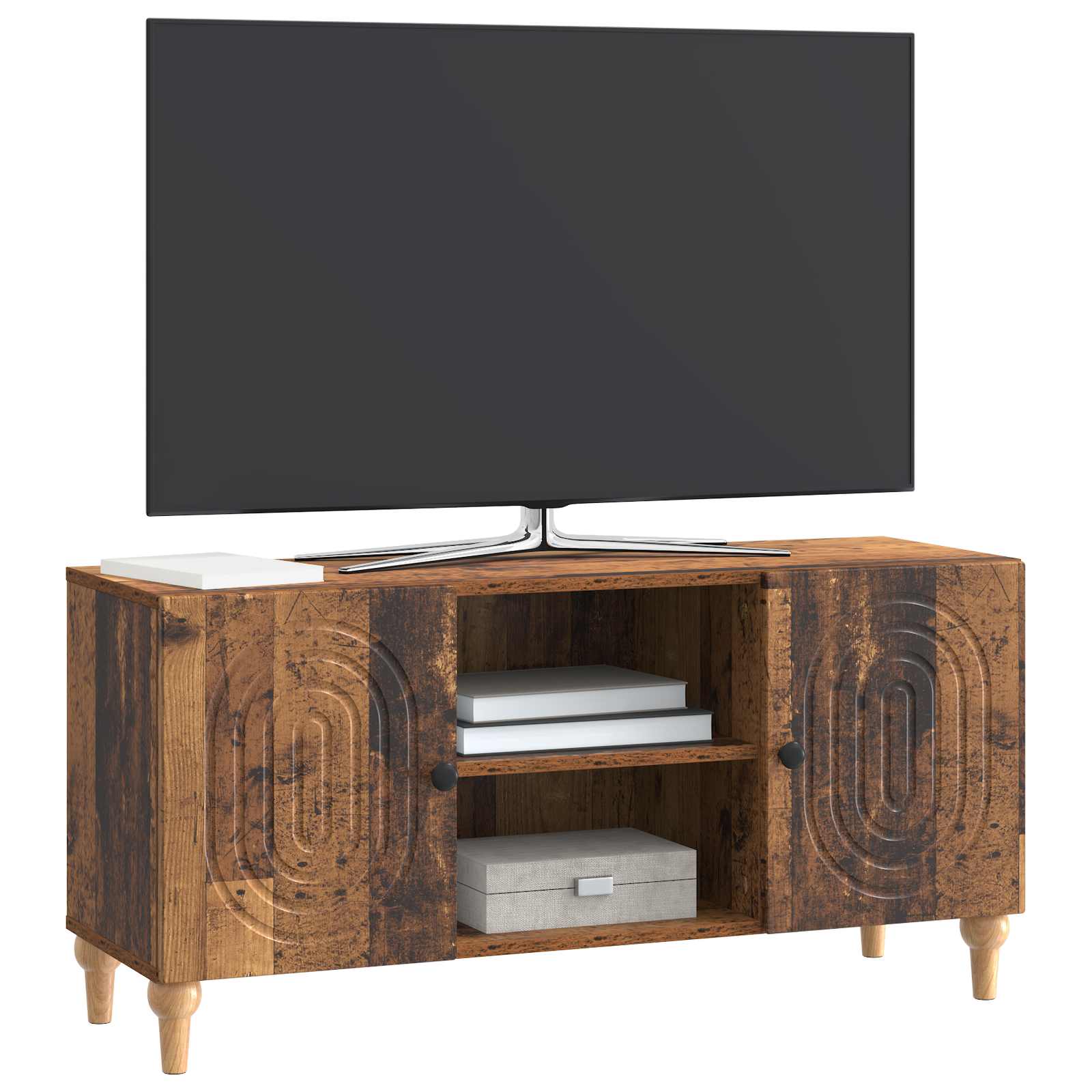 Meuble TV Bois ancien 102 x 34,5 x 50 cm Bois d'ingénierie - XIOS