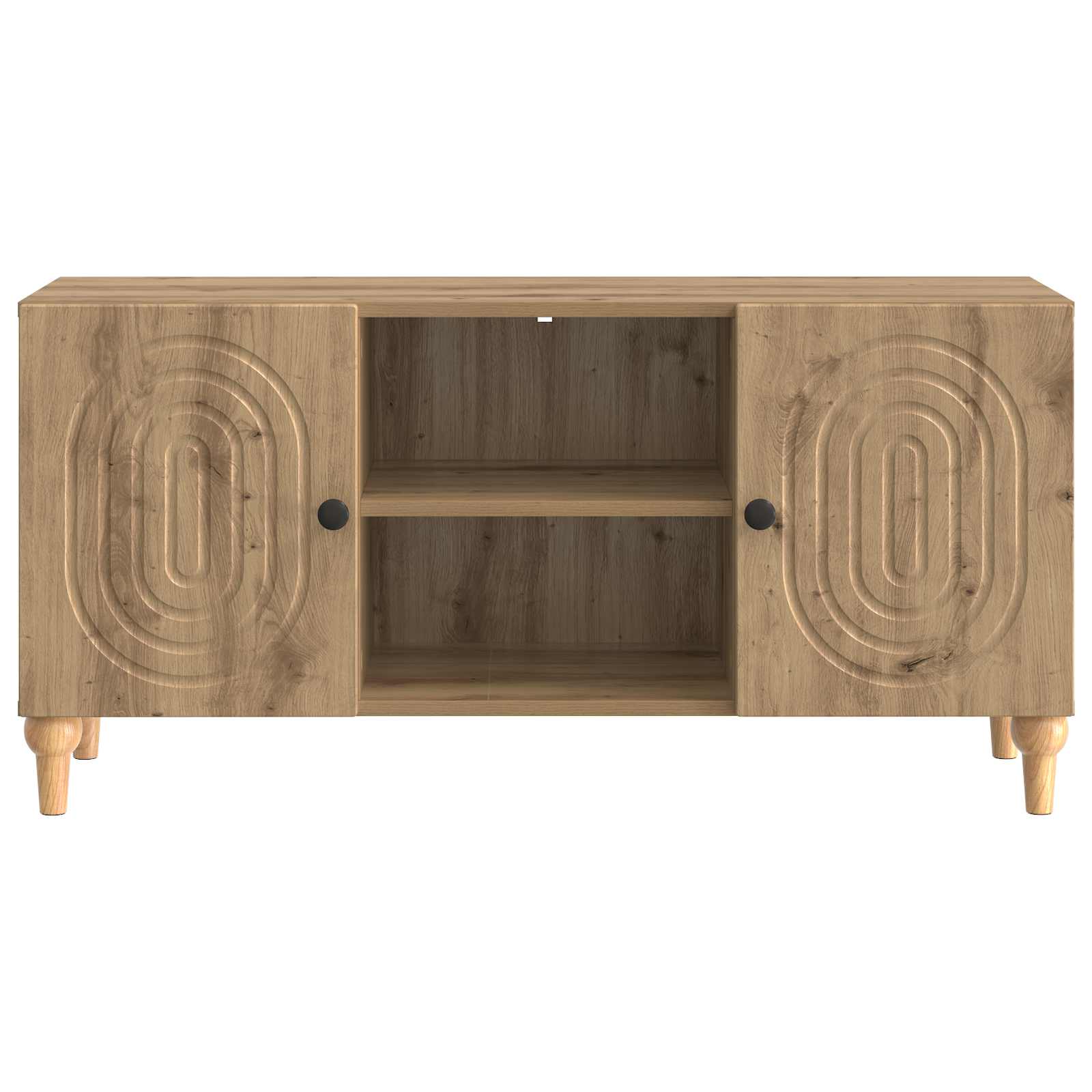 Meuble TV Chêne artisanal 102 x 34,5 x 50 cm Bois d'ingénierie - XIOS
