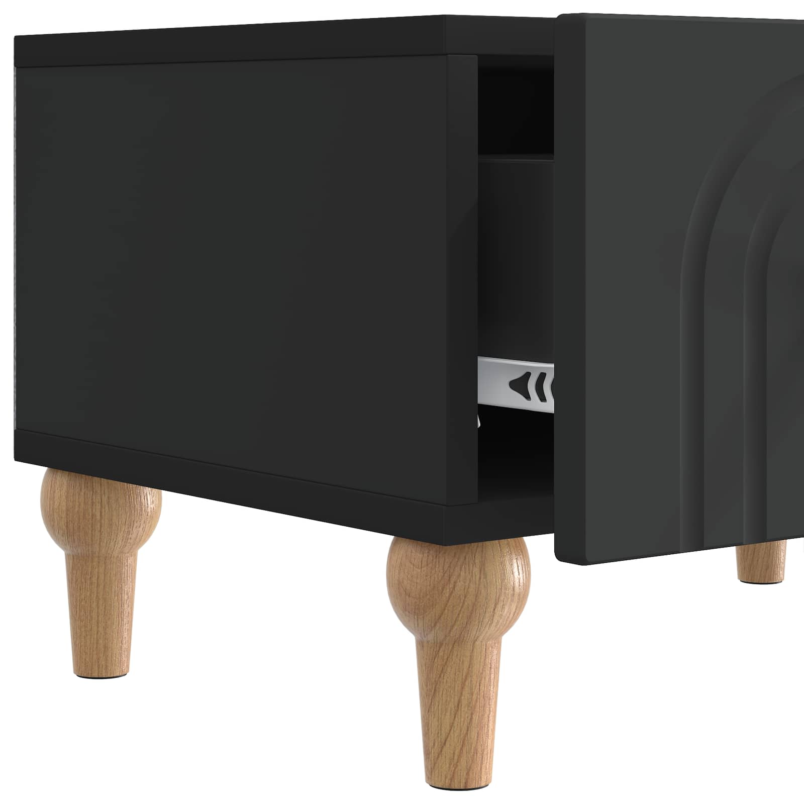 Meuble TV avec tiroir Noir 147 x 34,5 x 30 cm Bois d'ingénierie - XIOS