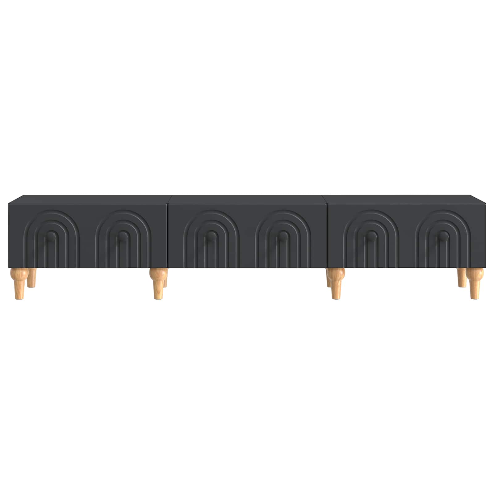 Meuble TV avec tiroir Noir 147 x 34,5 x 30 cm Bois d'ingénierie - XIOS