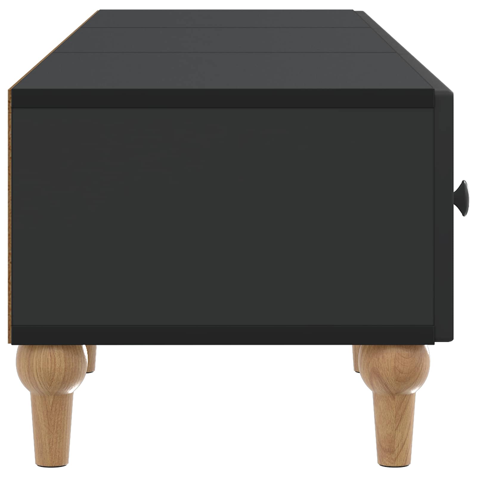Meuble TV avec tiroir Noir 147 x 34,5 x 30 cm Bois d'ingénierie - XIOS
