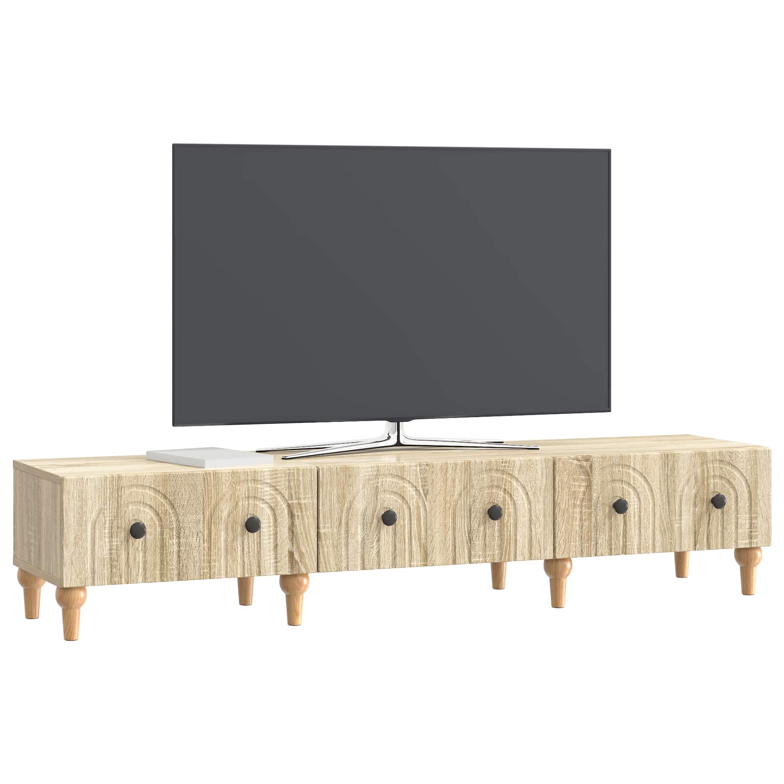 Meuble TV Chêne Sonoma 147 x 34,5 x 30 cm Bois d'ingénierie - XIOS