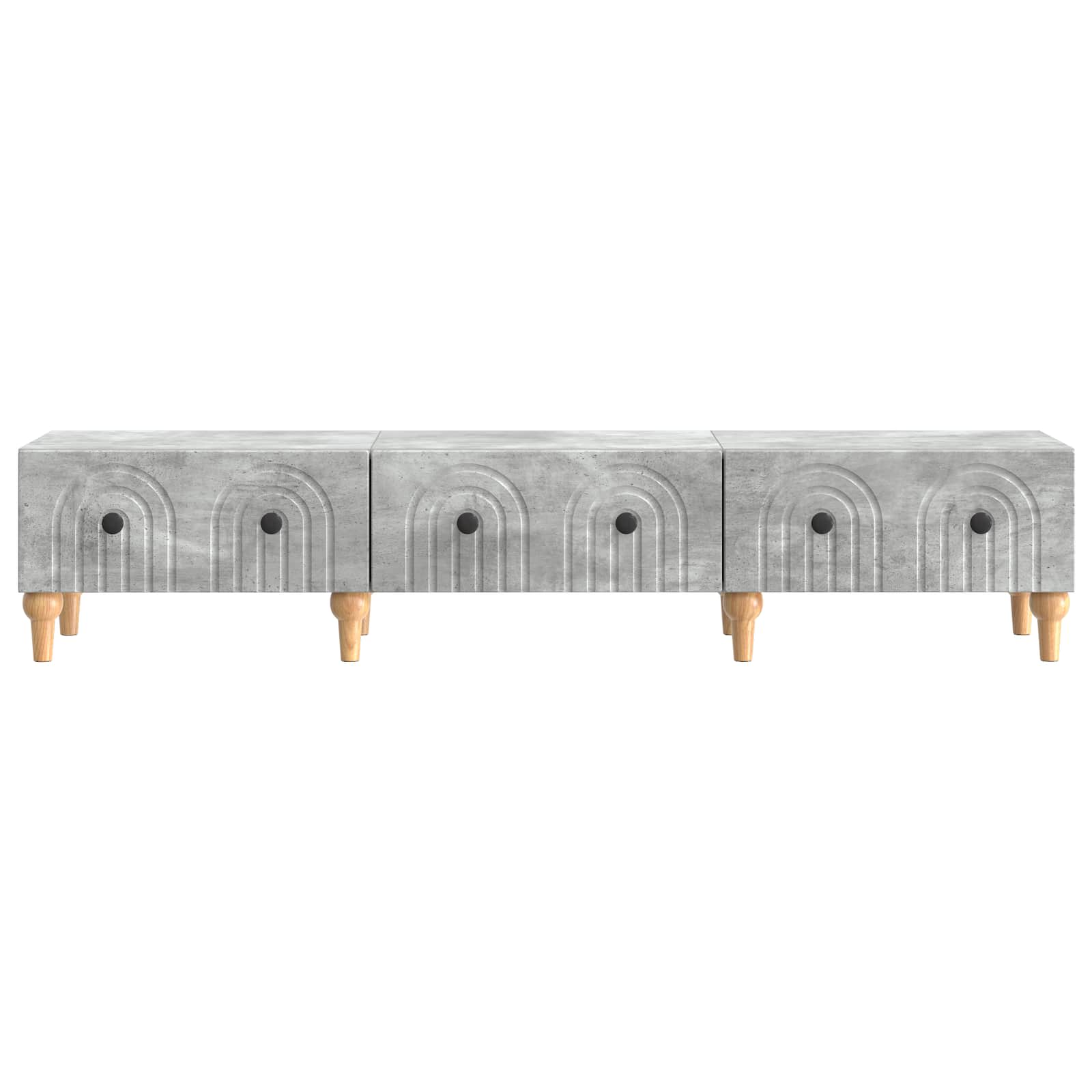 Meuble TV Gris béton 147 x 34,5 x 30 cm Bois d'ingénierie - XIOS