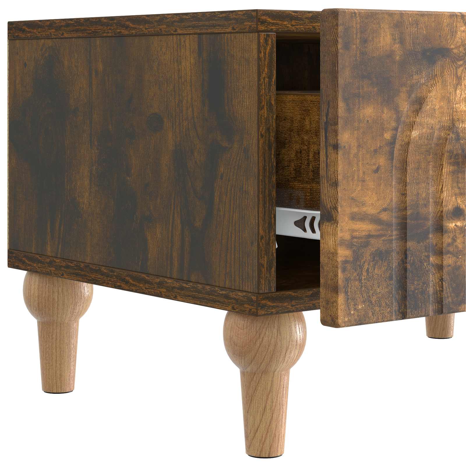 Meuble TV Chêne fumé 147 x 34,5 x 30 cm Bois d'ingénierie - XIOS