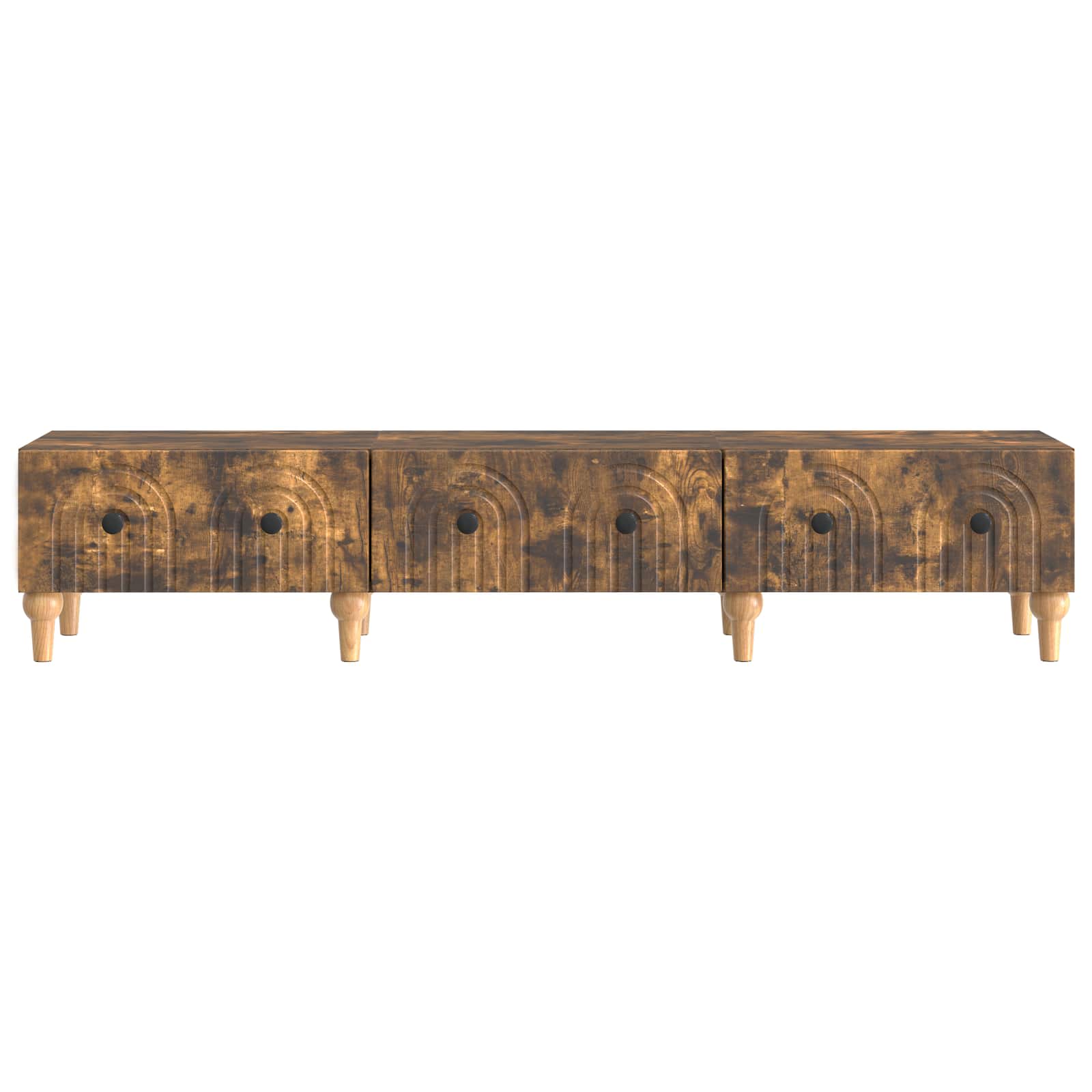 Meuble TV Chêne fumé 147 x 34,5 x 30 cm Bois d'ingénierie - XIOS