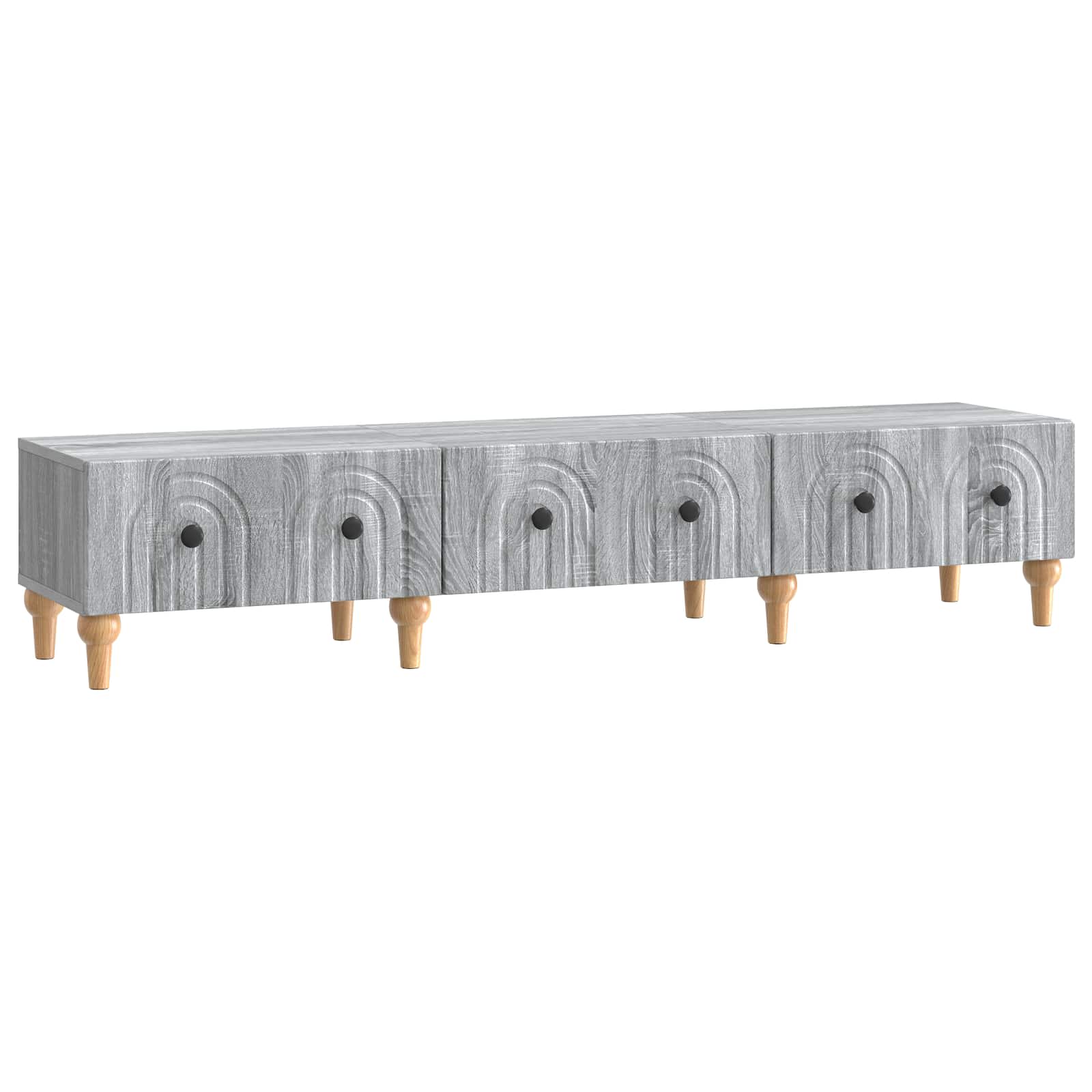 Meuble TV Sonoma gris 147 x 34,5 x 30 cm Bois d'ingénierie - XIOS