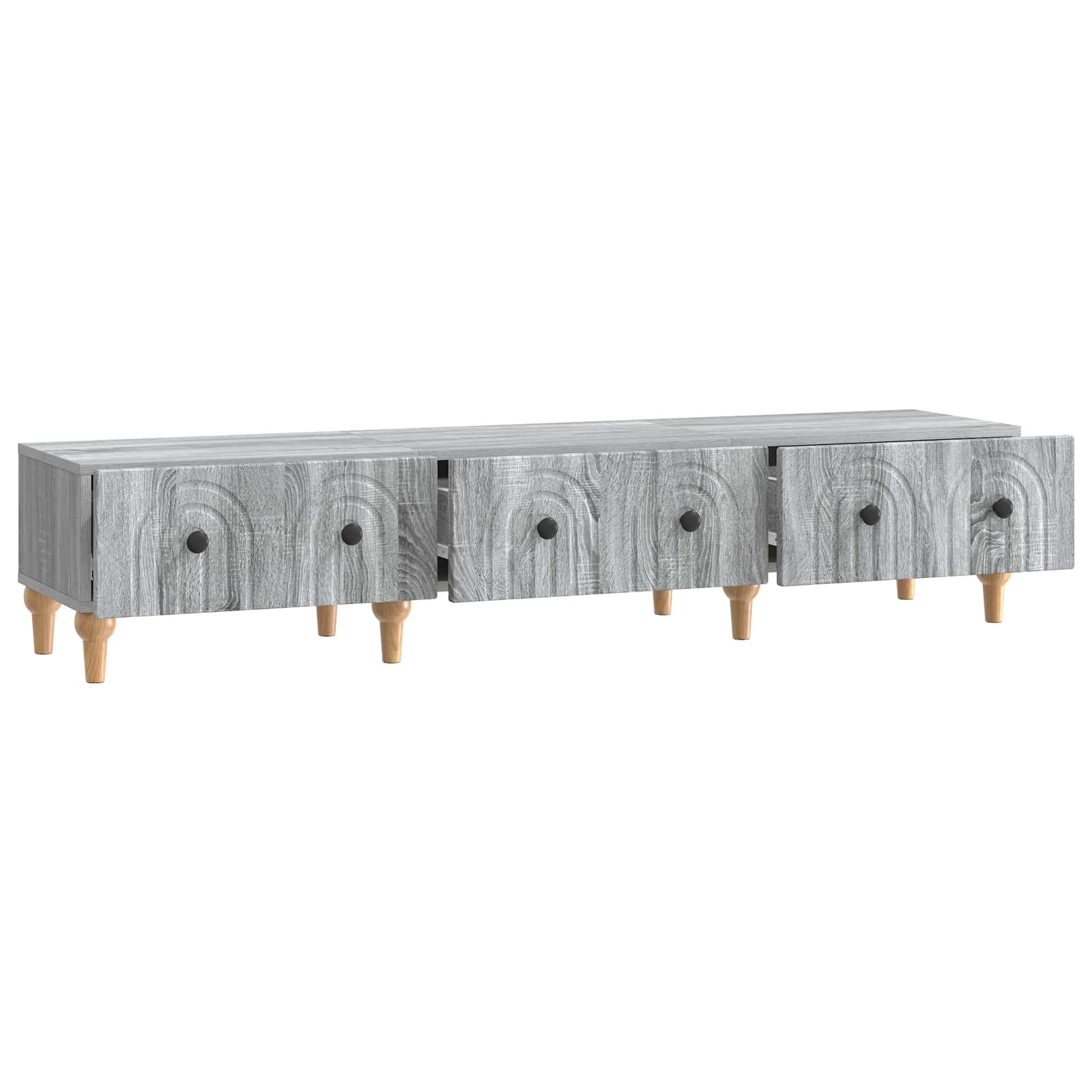 Meuble TV Sonoma gris 147 x 34,5 x 30 cm Bois d'ingénierie - XIOS