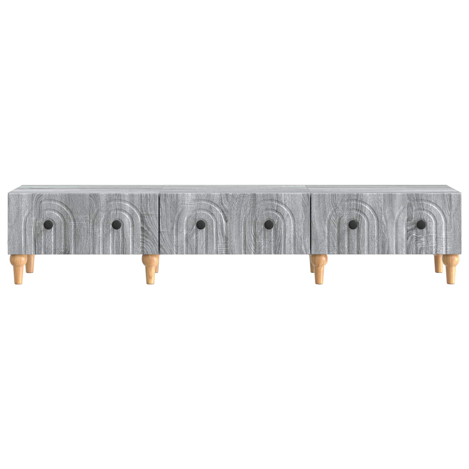 Meuble TV Sonoma gris 147 x 34,5 x 30 cm Bois d'ingénierie - XIOS