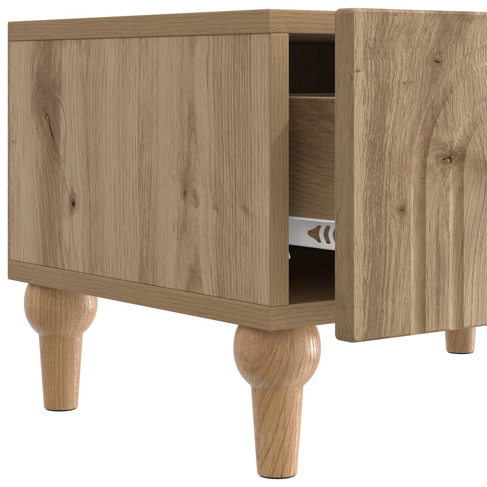 Meuble TV Chêne artisanal 147 x 34,5 x 30 cm Bois d'ingénierie - XIOS
