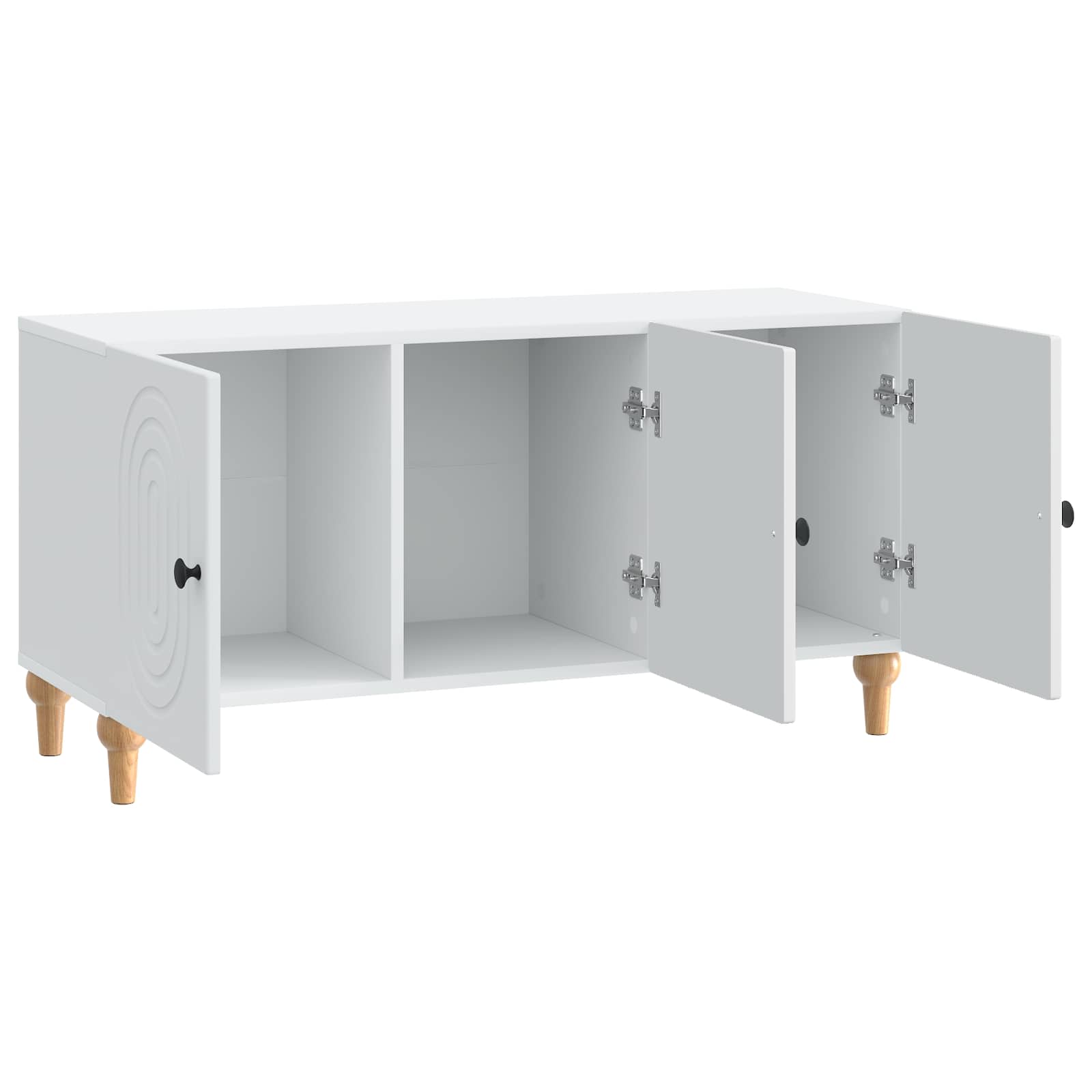 Meuble TV Blanc 99 x 34,5 x 50 cm Bois d'ingénierie - XIOS