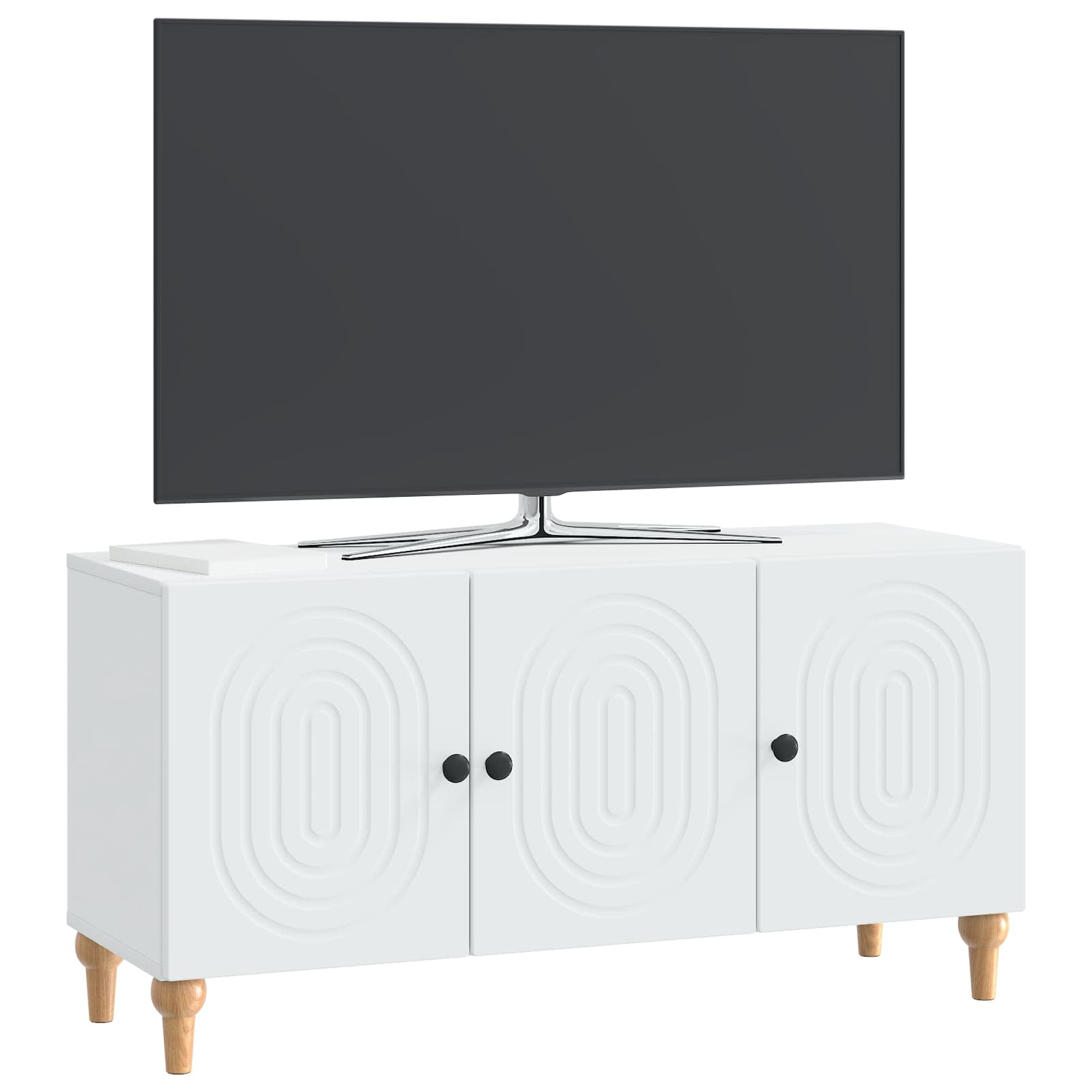 Meuble TV Blanc 99 x 34,5 x 50 cm Bois d'ingénierie - XIOS