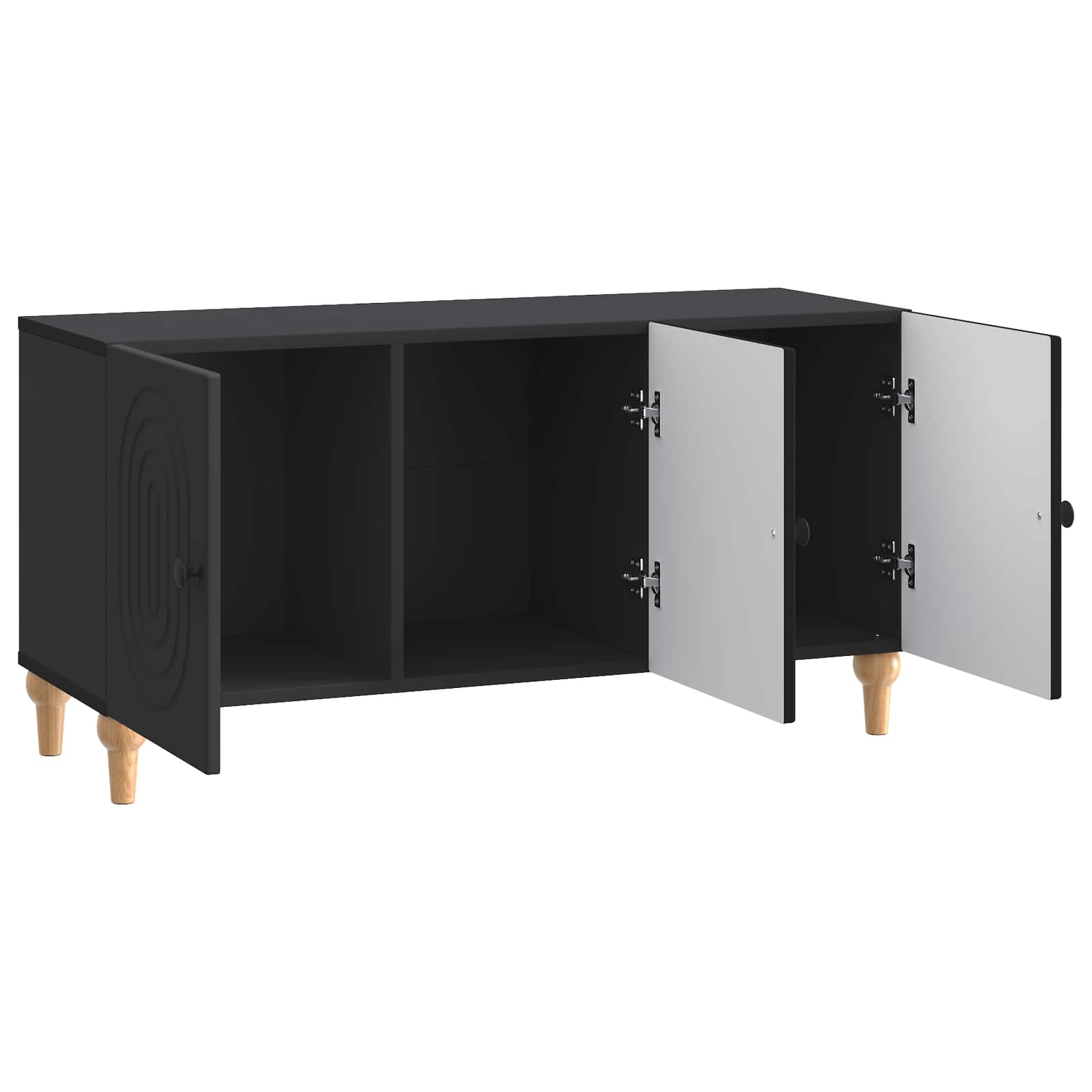Meuble TV Noir 99 x 34,5 x 50 cm Bois d'ingénierie - XIOS
