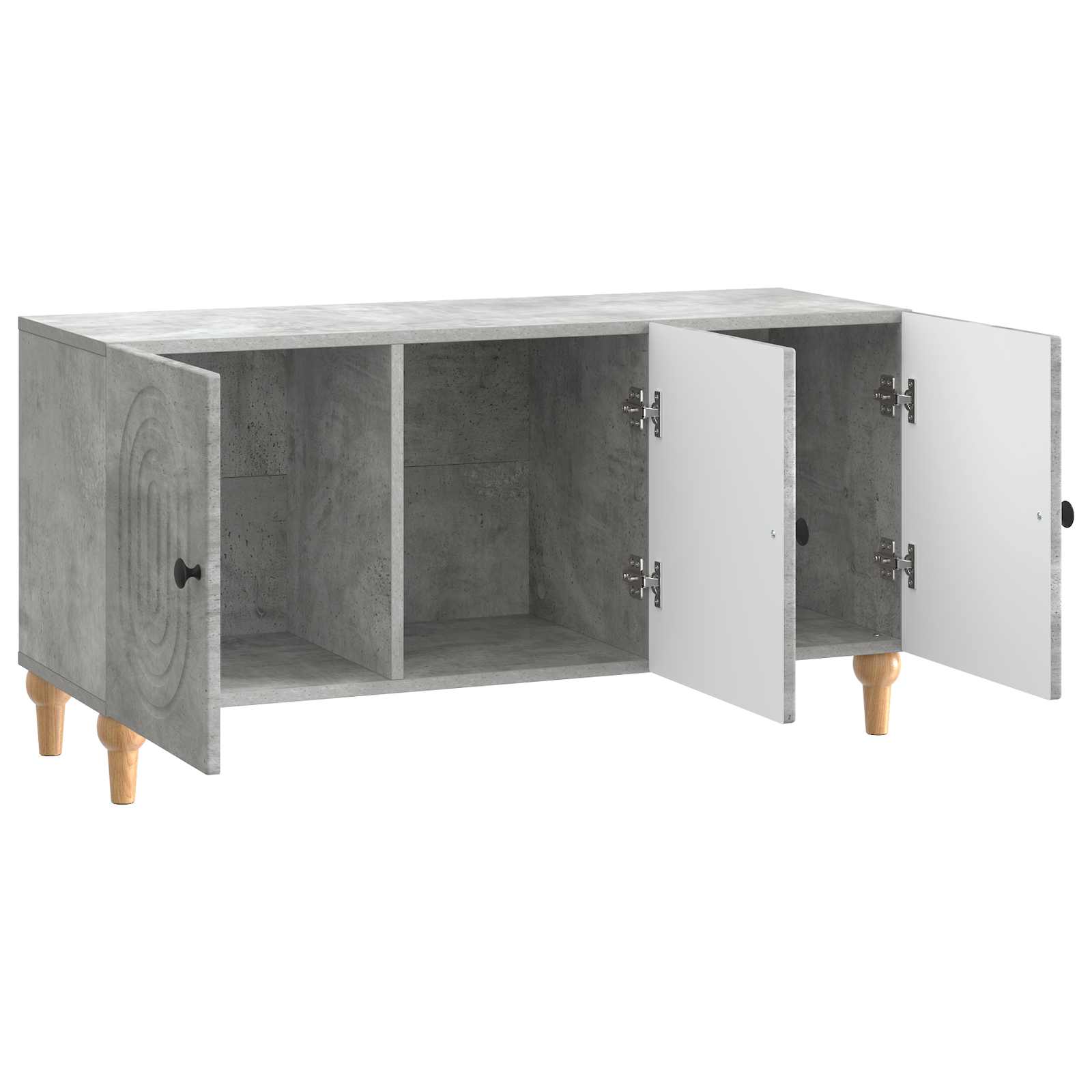 Meuble TV Gris béton 99 x 34,5 x 50 cm Bois d'ingénierie - XIOS