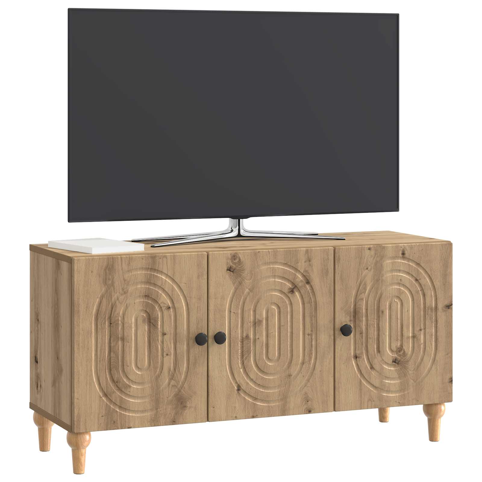 Meuble TV Chêne artisanal 99 x 34,5 x 50 cm Bois d'ingénierie - XIOS