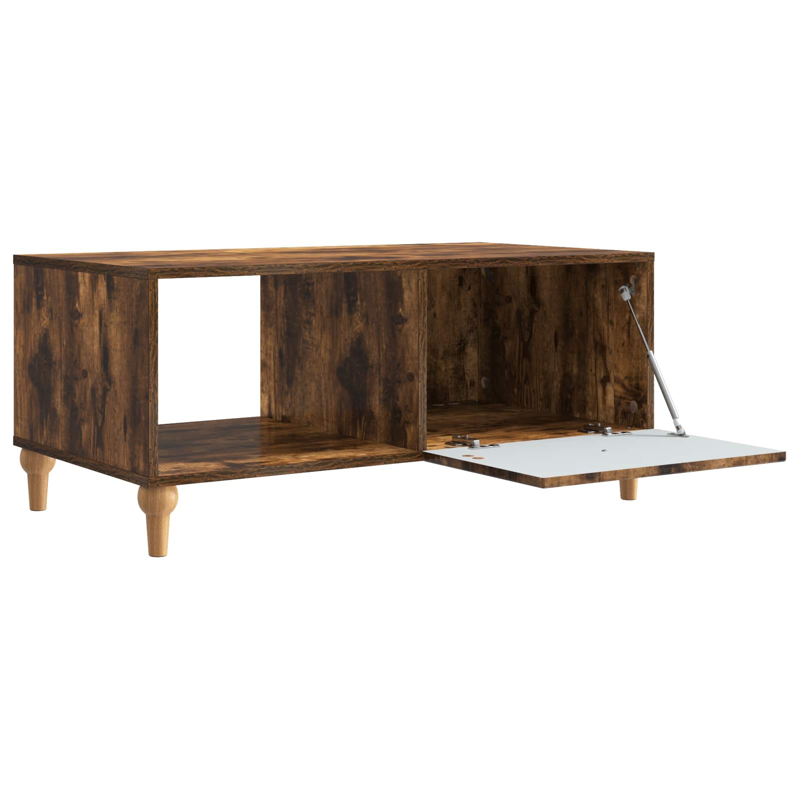 Table basse Chêne fumé 90 x 50 x 40 cm Bois d'ingénierie - XIOS
