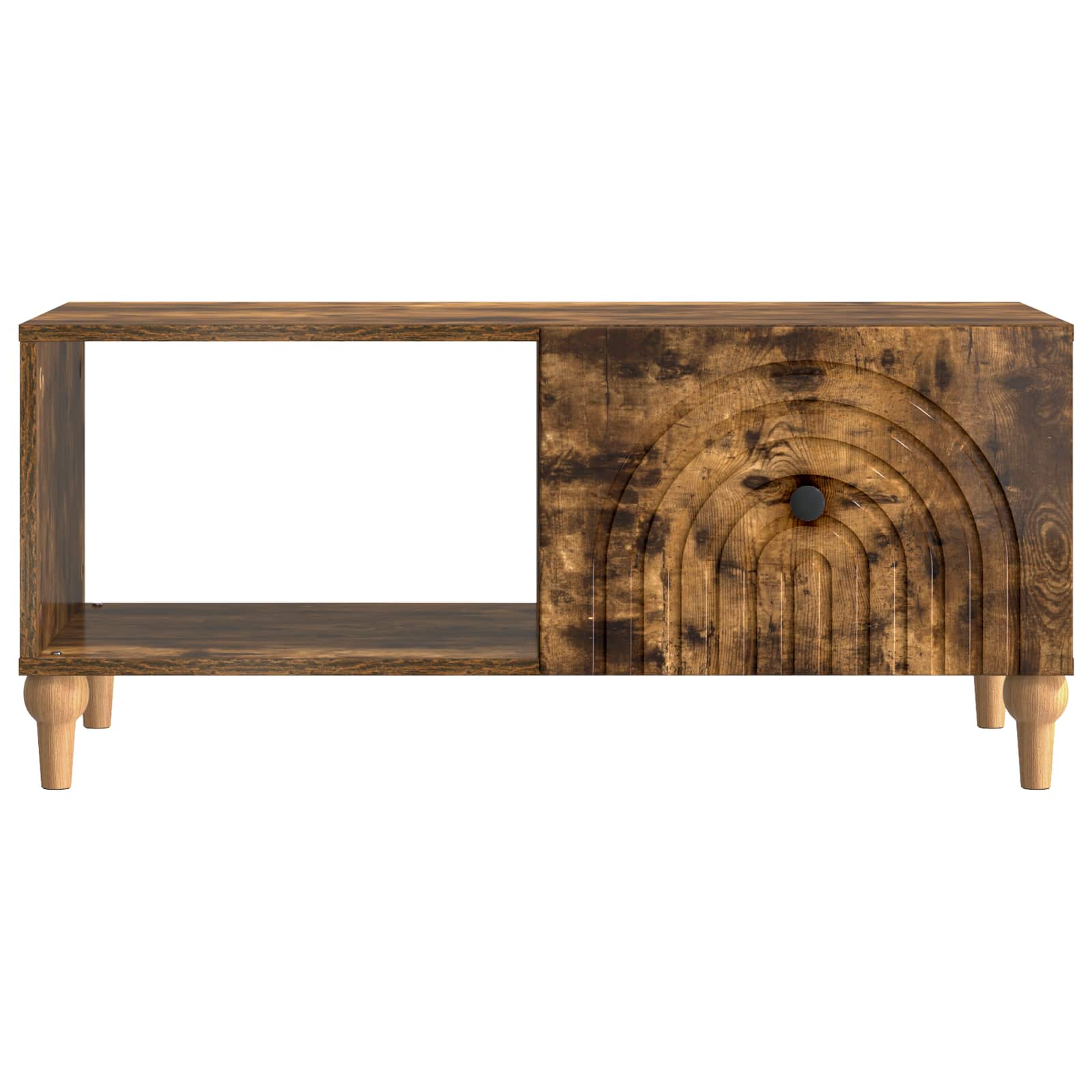 Table basse Chêne fumé 90 x 50 x 40 cm Bois d'ingénierie - XIOS