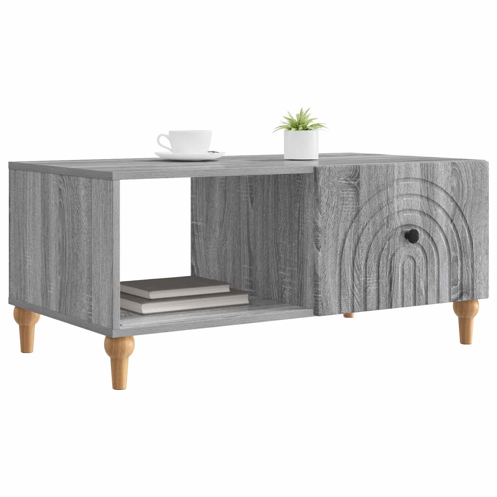 Table basse Sonoma gris 90 x 50 x 40 cm Bois d'ingénierie - XIOS