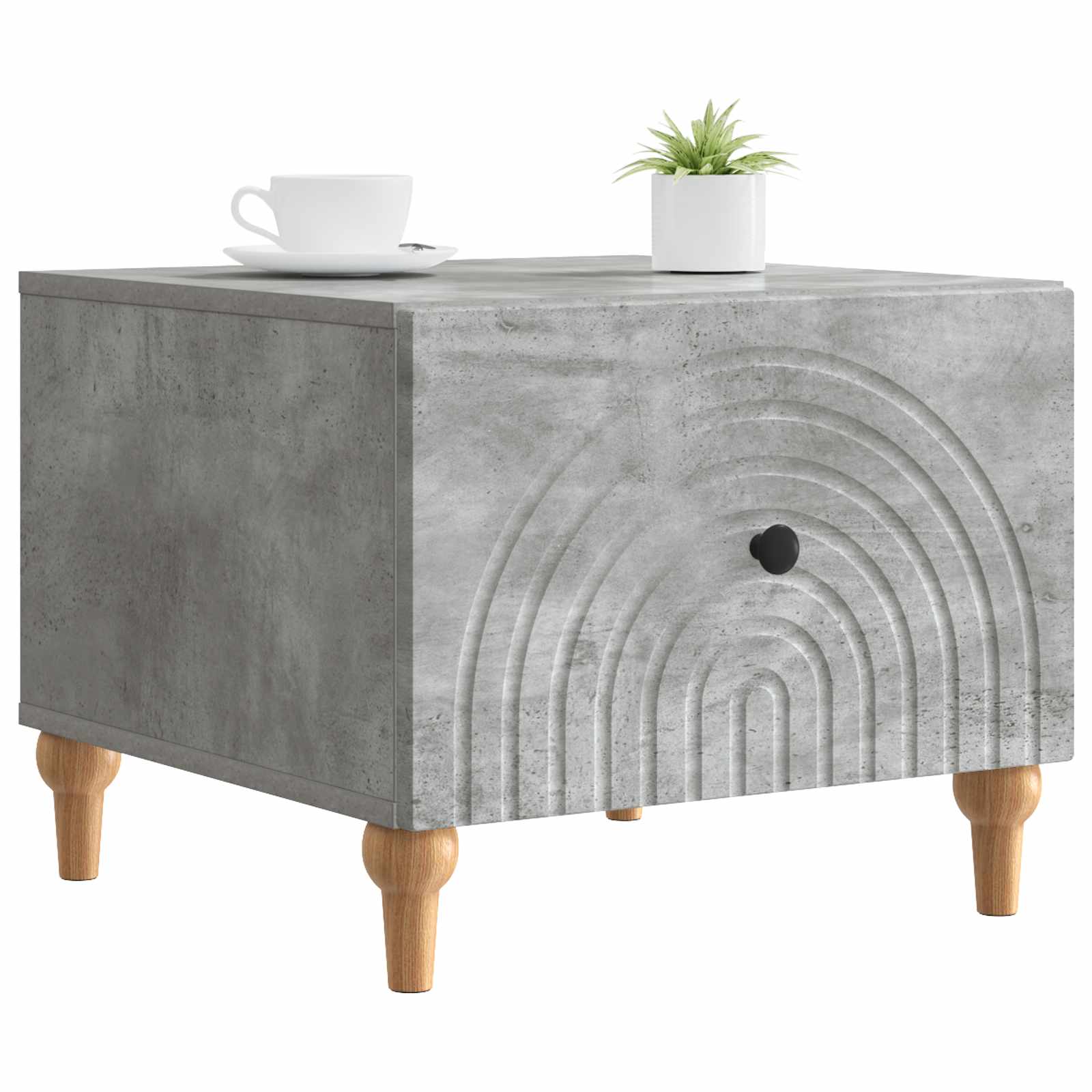 Table basse Gris béton 49 x 50 x 40 cm Bois d'ingénierie - XIOS