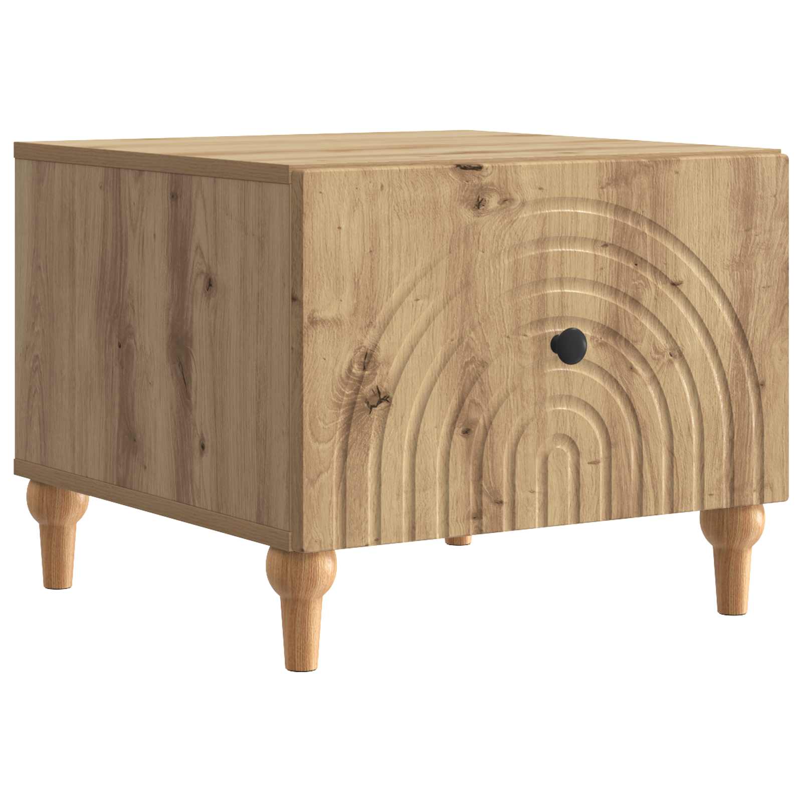 Table basse Chêne artisanal 49 x 50 x 40 cm Bois d'ingénierie - XIOS