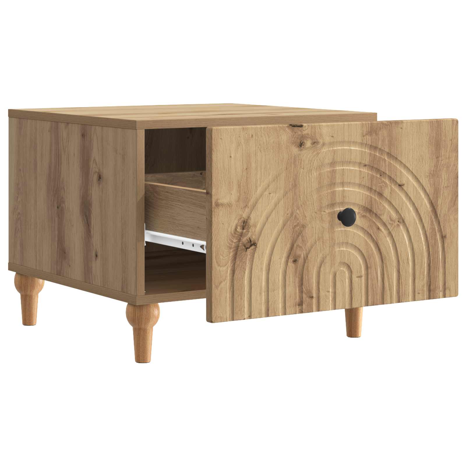 Table basse Chêne artisanal 49 x 50 x 40 cm Bois d'ingénierie - XIOS