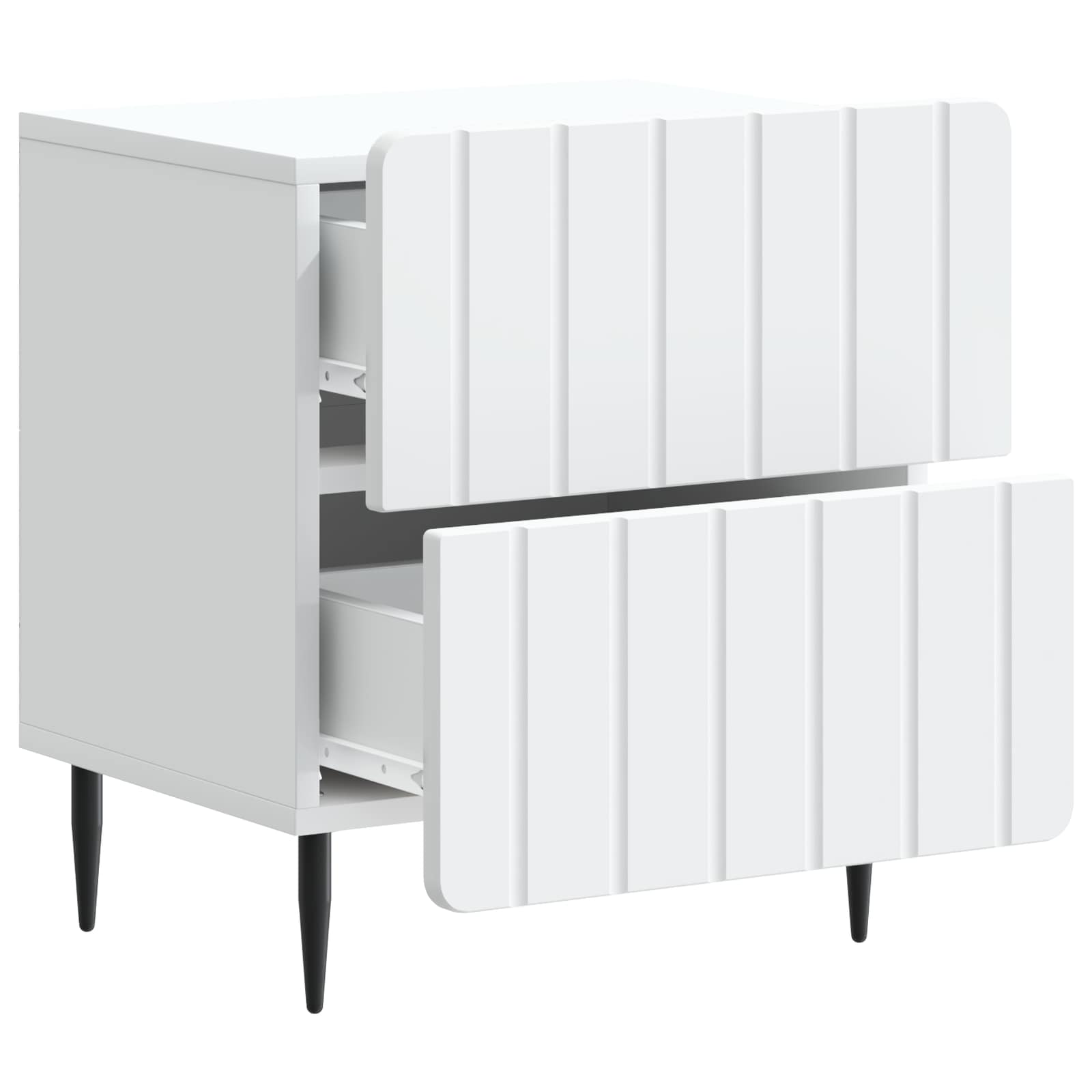 Cabinet de chevet Blanc 43 x 34,5 x 49,5 cm Bois d'ingénierie - XIOS