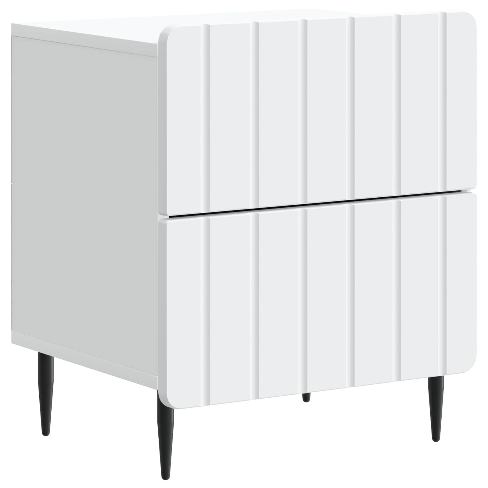 Cabinet de chevet avec tiroir 2 pcs Blanc 43 x 34,5 x 49,5 cm - XIOS