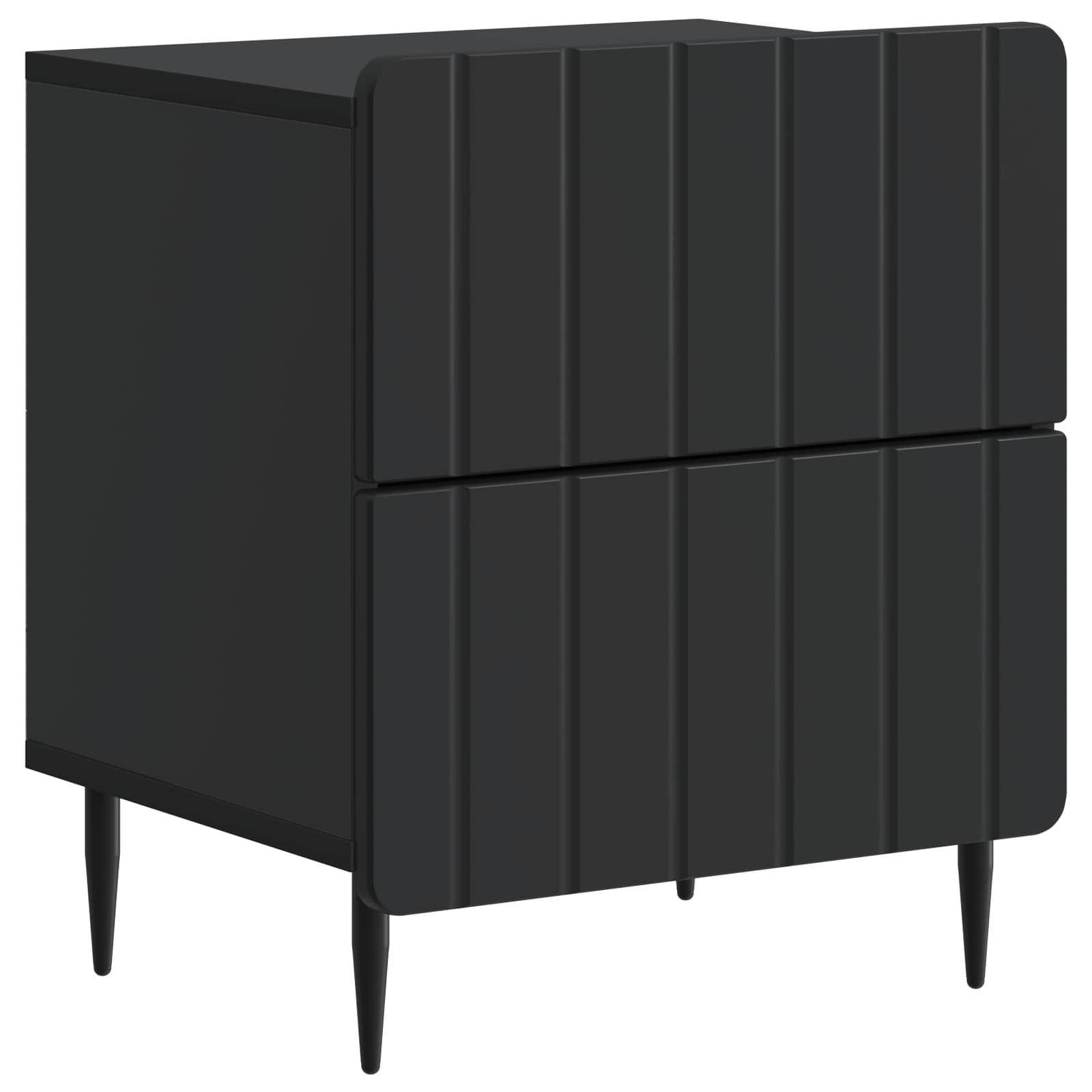 Cabinet de chevet avec tiroir 2 pcs Noir 43 x 34,5 x 49,5 cm - XIOS