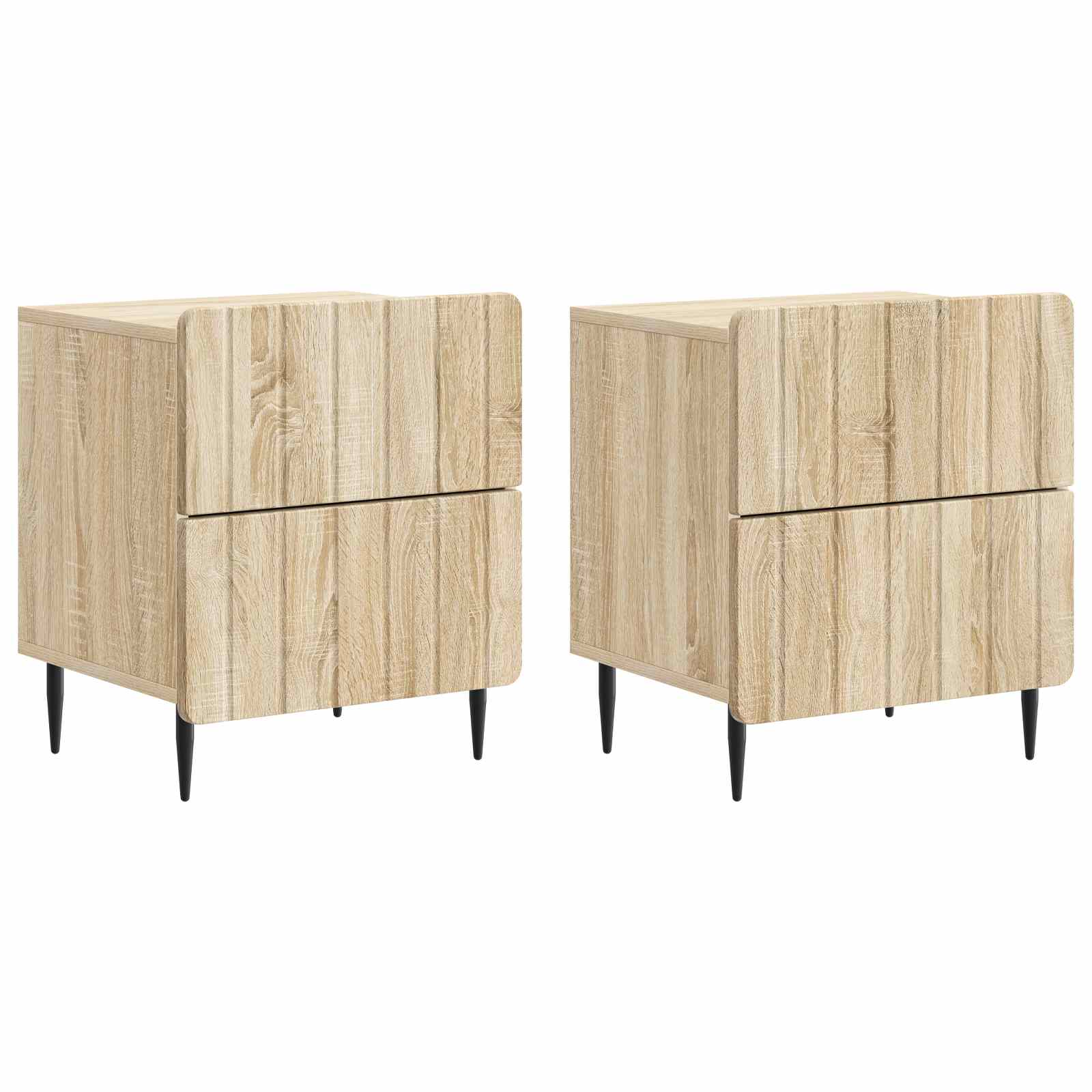 Cabinet de chevet 2 pcs Chêne Sonoma 43 x 34,5 x 49,5 cm - XIOS