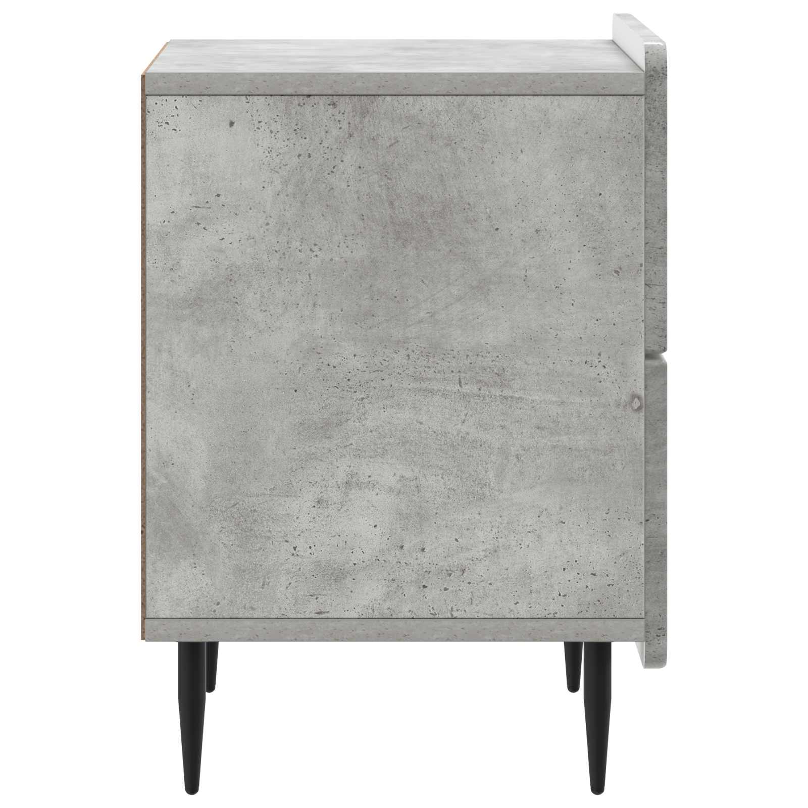 Cabinet de chevet 2 pcs Gris béton 43 x 34,5 x 49,5 cm - XIOS