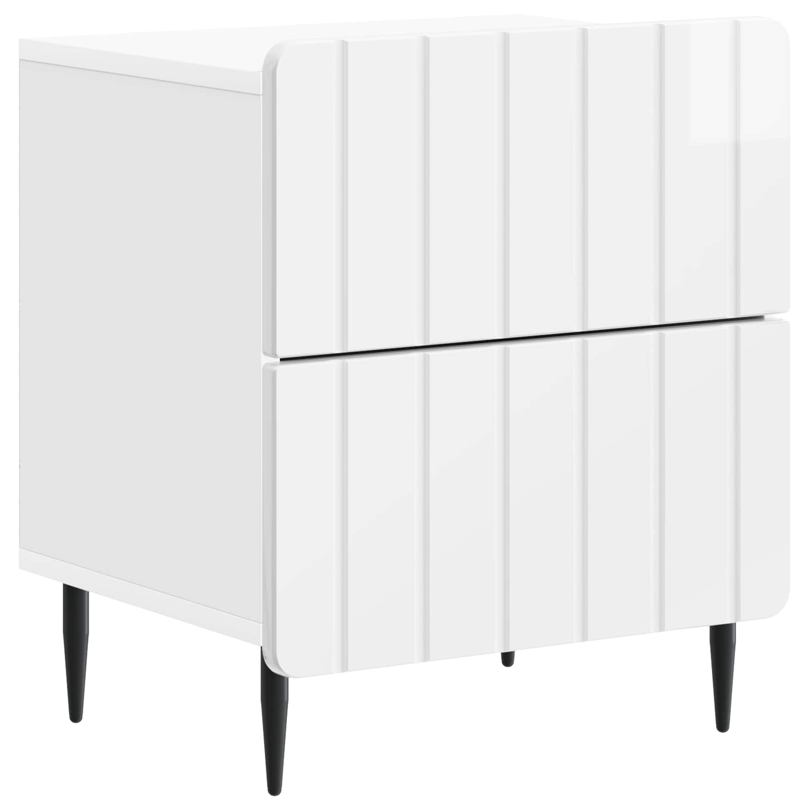 Cabinet de chevet Blanc brillant 43 x 34,5 x 49,5 cm - XIOS