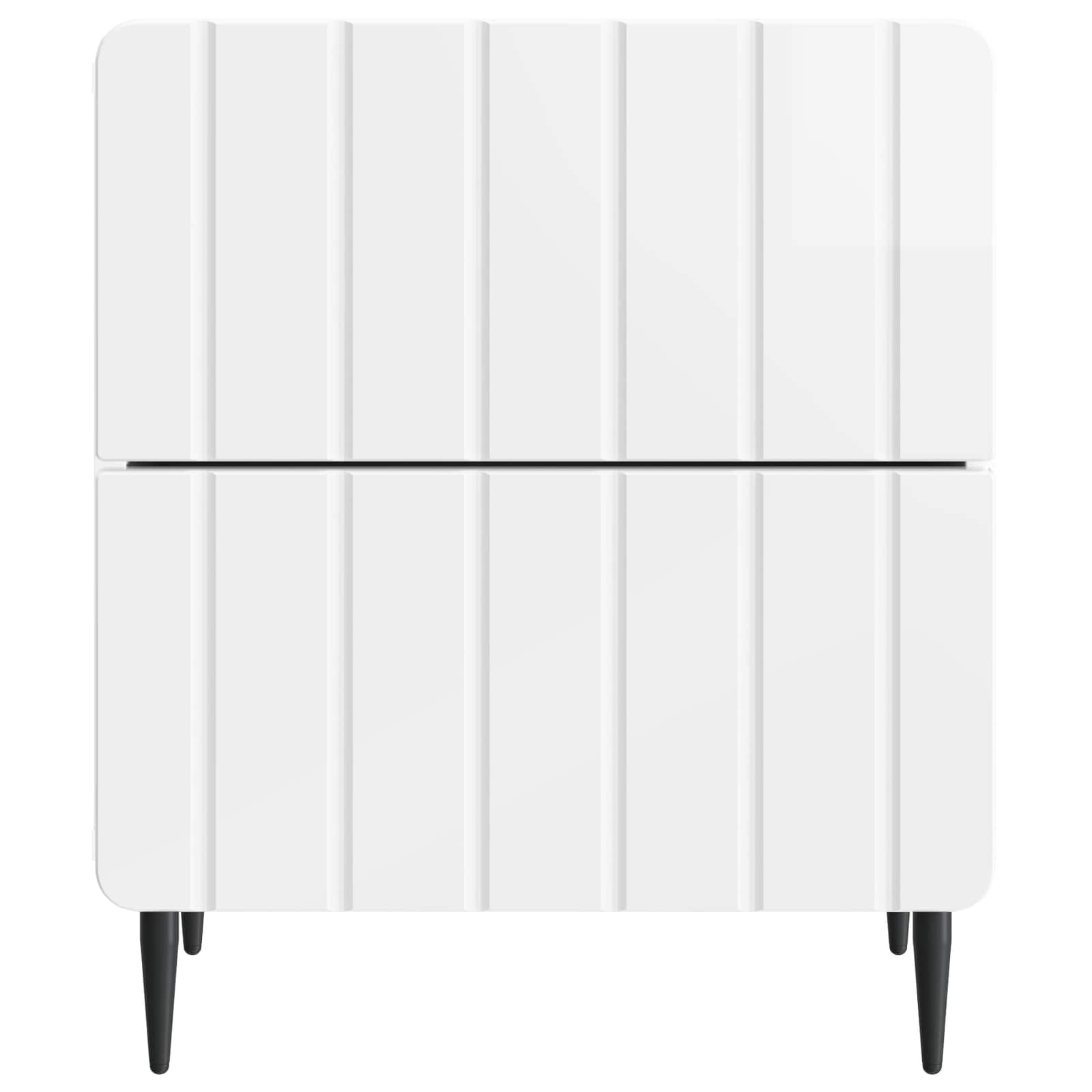 Cabinet de chevet 2 pcs Blanc brillant 43 x 34,5 x 49,5 cm - XIOS
