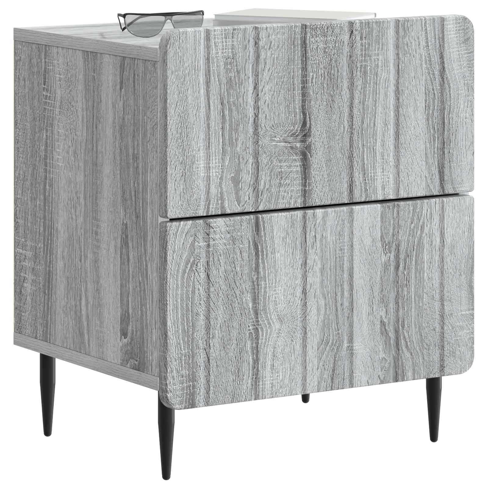 Cabinet de chevet avec tiroir Sonoma gris 43 x 34,5 x 49,5 cm - XIOS