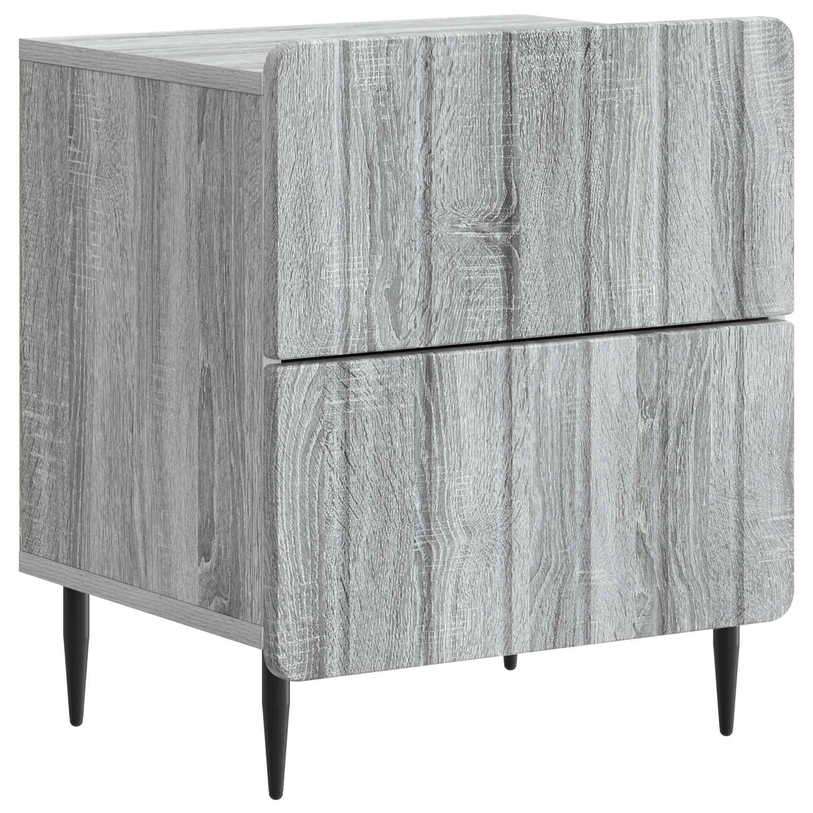 Cabinet de chevet 2 pcs Sonoma gris 43 x 34,5 x 49,5 cm - XIOS